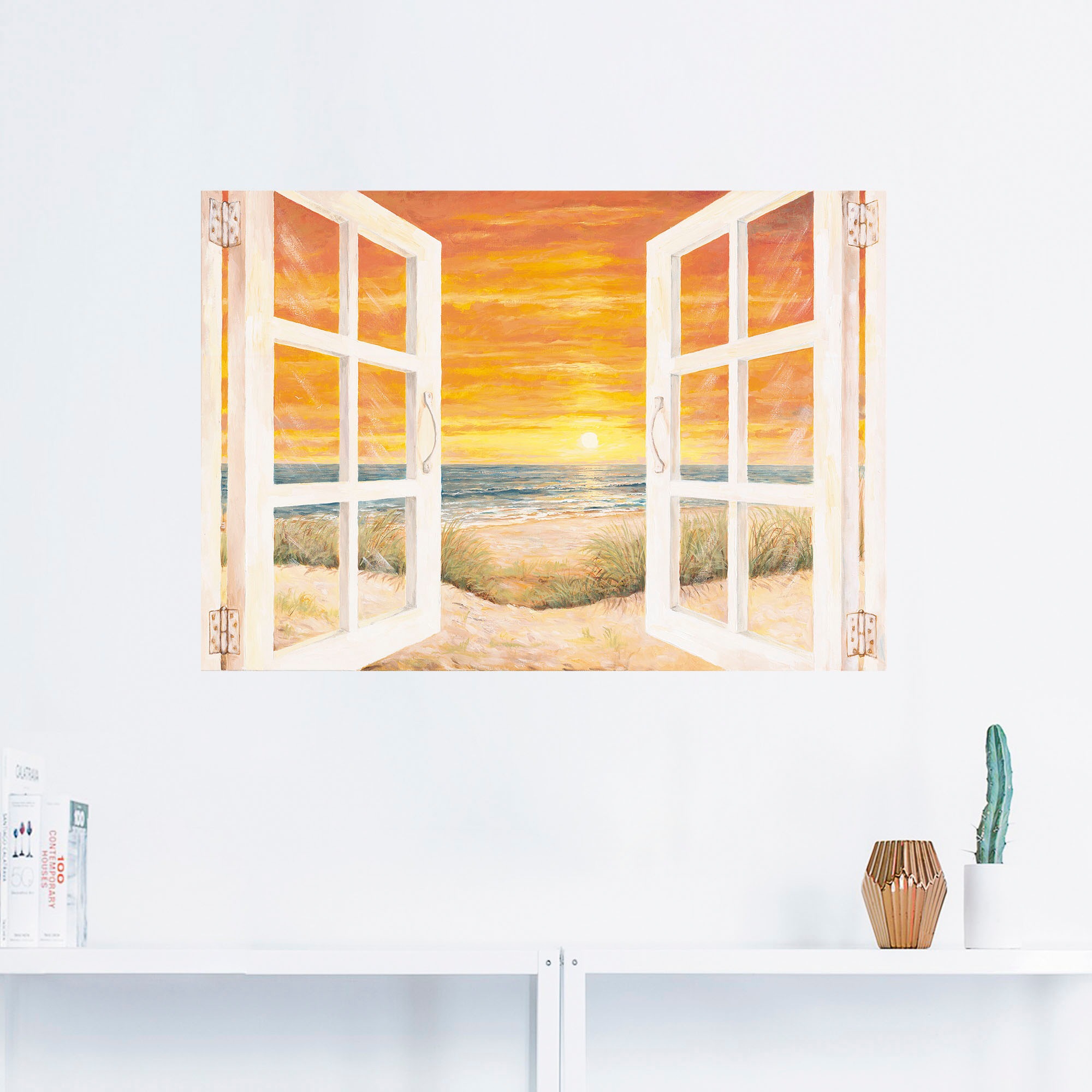 Artland Wandbild »Fenster zum Meer«, Meer Bilder, (1 St.), als Alubild, Outdoorbild, Leinwandbild, Wandaufkleber, versch. Grössen