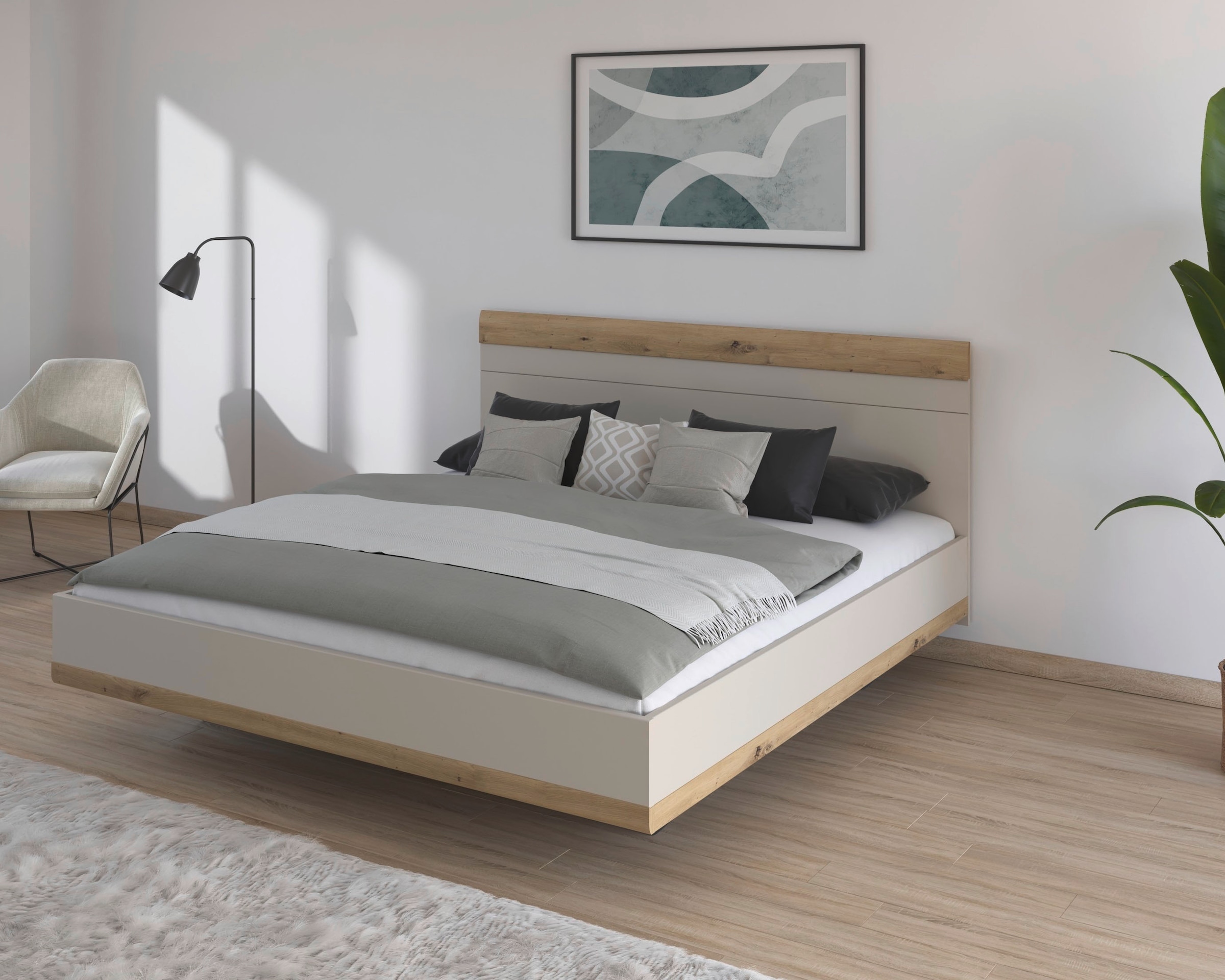 rauch Futonbett »Bett Doppelbett Holzbett SAJO« mit Farb-Absetzungen in komfortabler Sitzhöhe MADE IN GERMANY