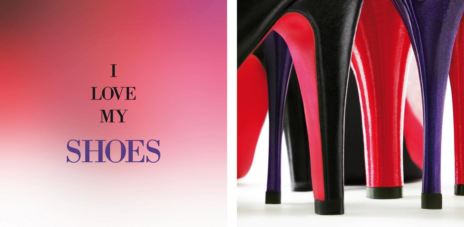 Image of queence Leinwandbild "Shoes" Kunst Modern Schriftzug Schriftzüge Schuh Schuhe Sprüche Sprüche & Texte Set, Premium-Leinwandstoff, Handarbeit aus Deutschland, Spruch, 2er Set