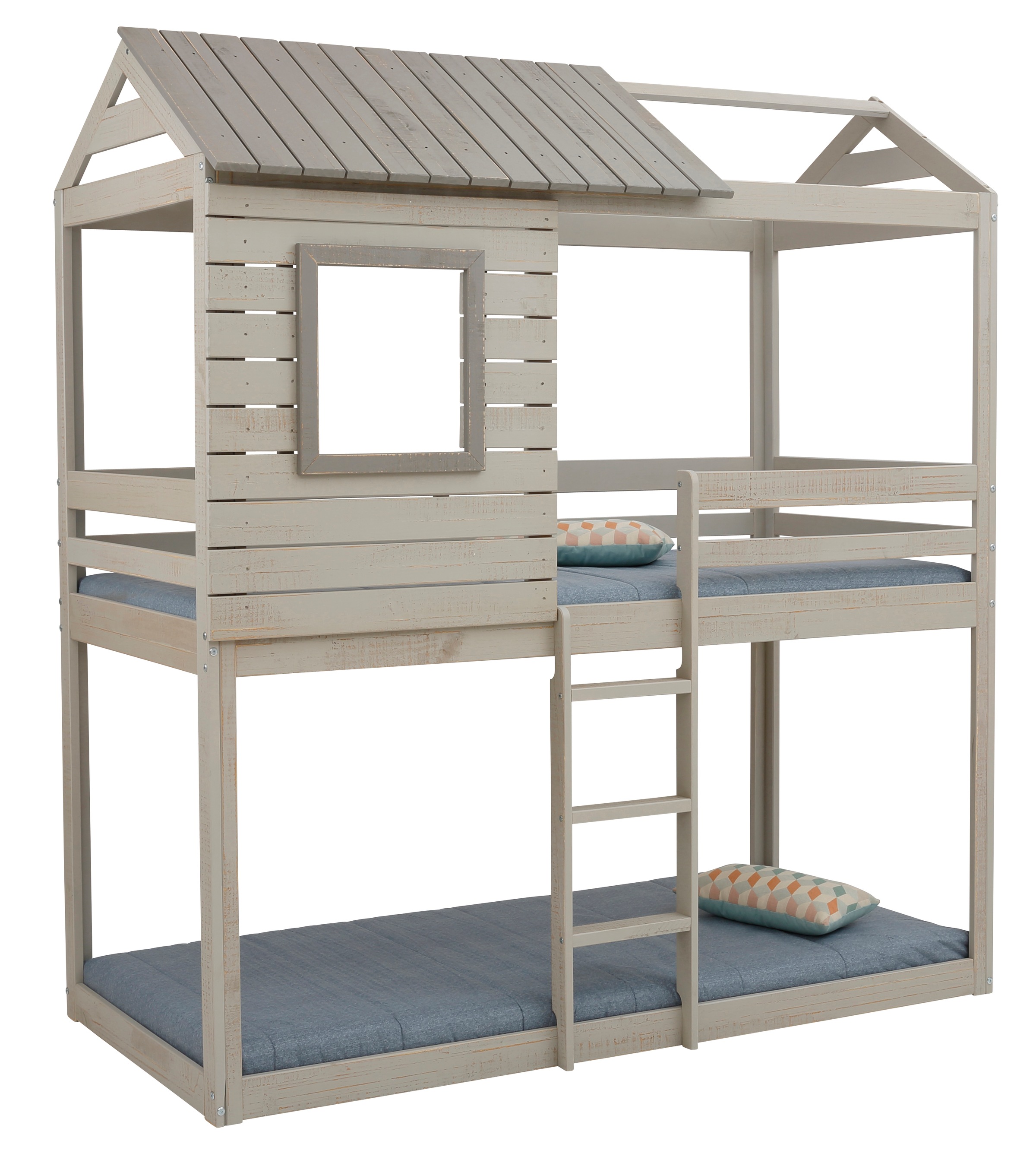 Image of Lüttenhütt Kinderbett »Lolitte«, aus schönem massivem Kiefernholz, Etagenbett, inklusive praktischer massiver Holzleiter, in verschiedenen Farbvarianten enthältlich, Liefefläche 90x200 cm bei Ackermann Versand Schweiz