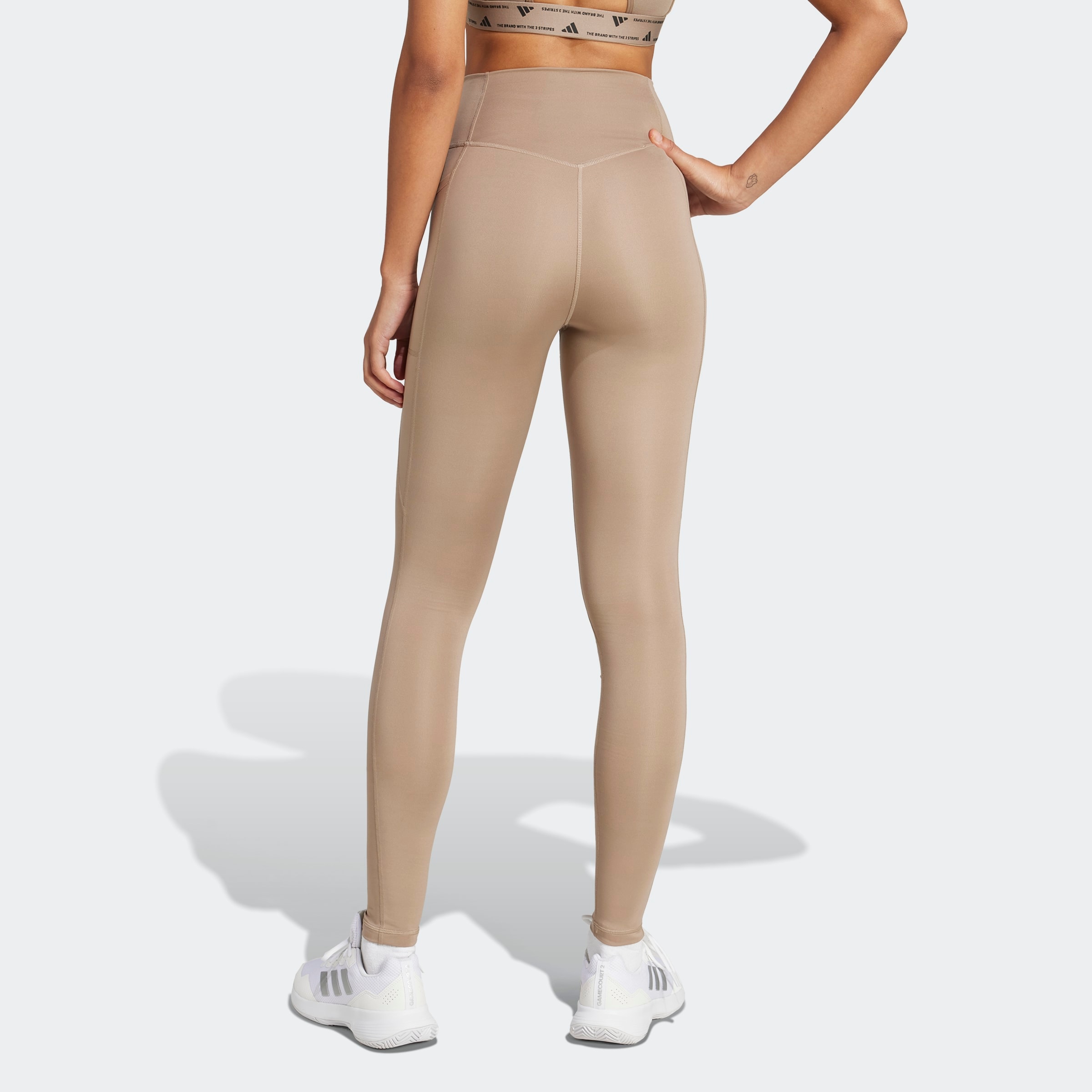 adidas Performance Trainingstights »OPTIMÉ ESSENTIALS STASH POCKET LEGGINGS, KOMPLETTE LÄNGE«  für Fitness, mit Climacool® Technologie, ohne Verschluss