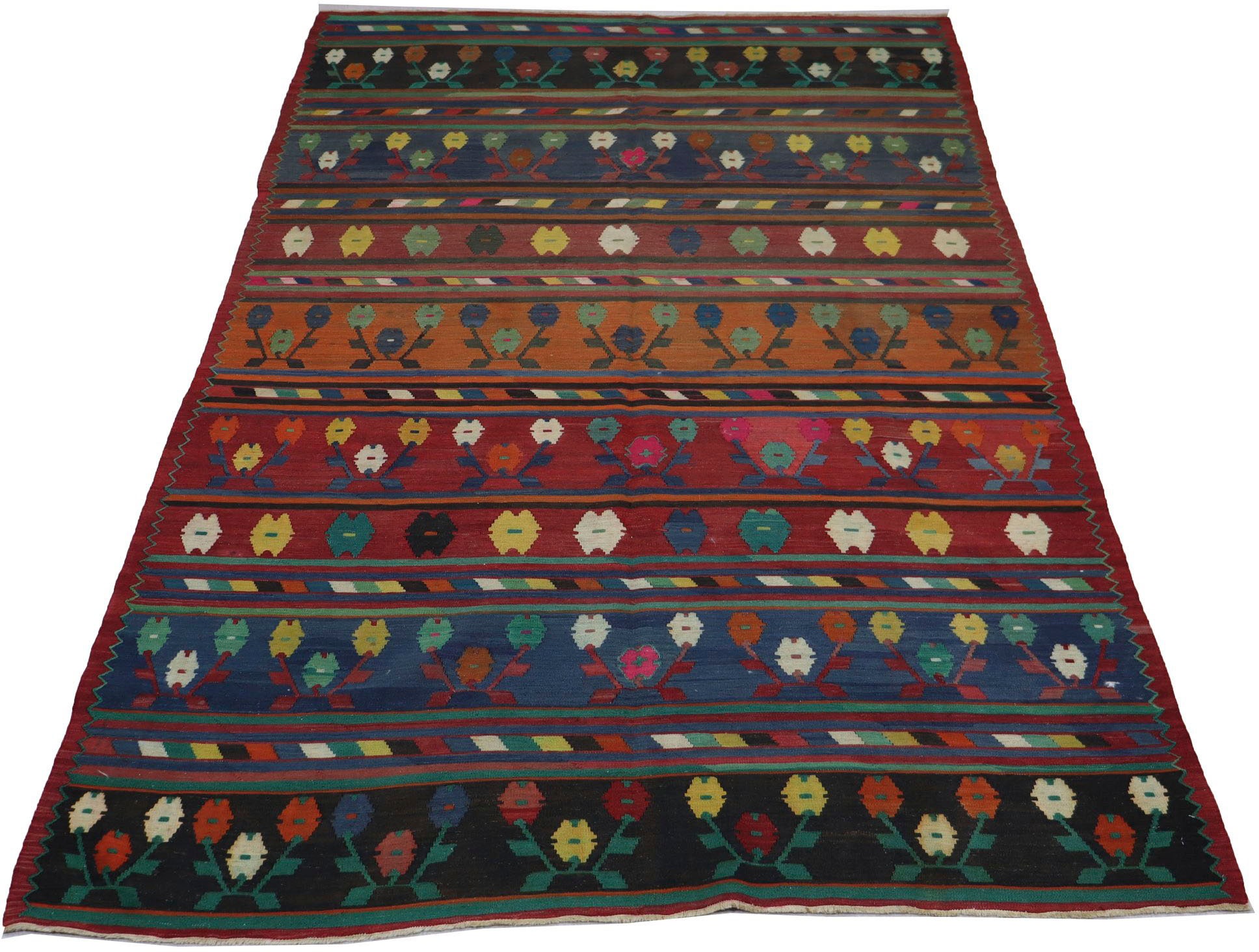 Image of morgenland Wollteppich »Kelim Afghan Teppich handgeknüpft mehrfarbig«, rechteckig, 7 mm Höhe, handgeknüpft bei Ackermann Versand Schweiz