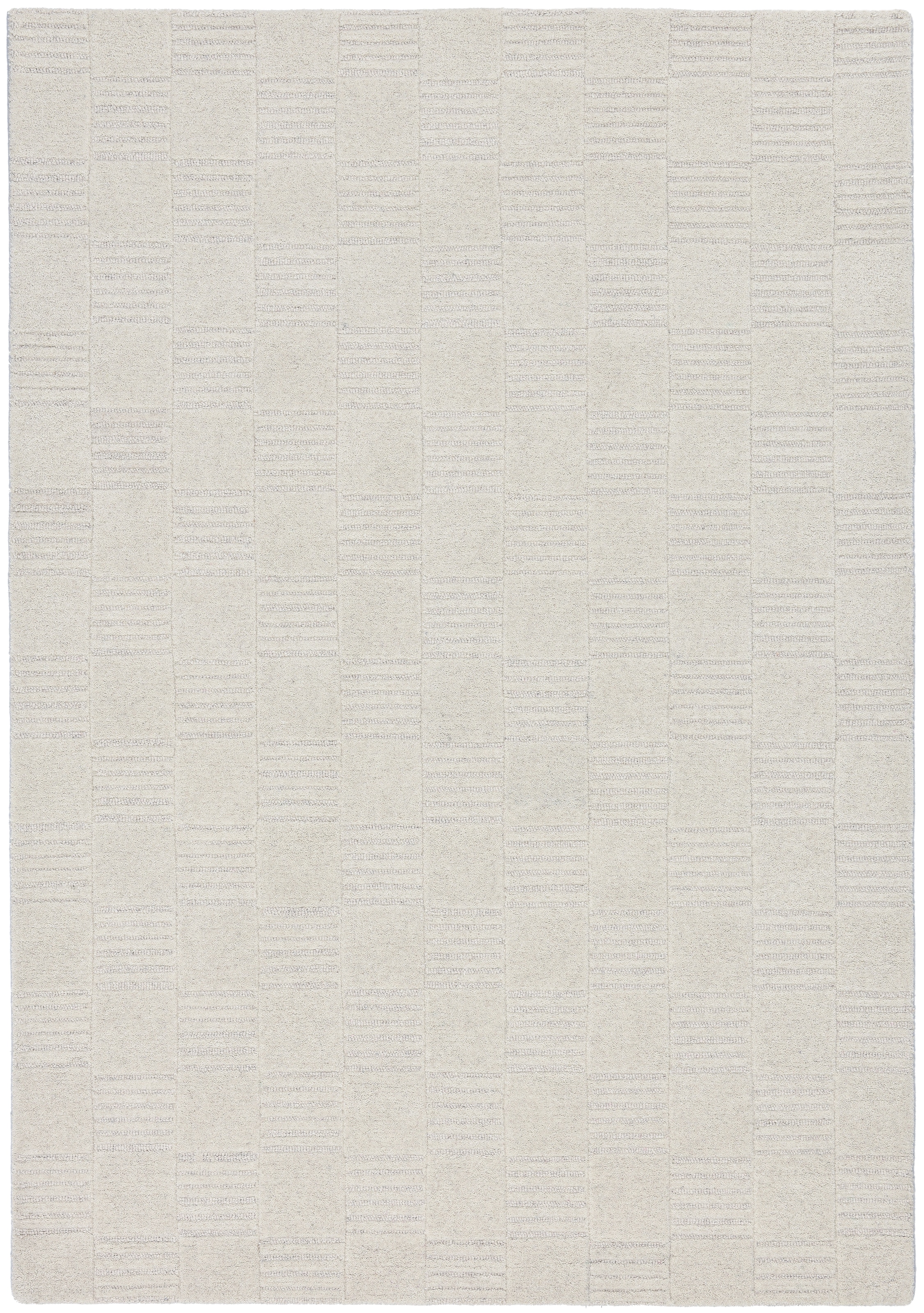 my home Wollteppich »Motala, Handgefertigt, Wolle, Hoch-Tief-Effekt,« rechteckig 14 mm Höhe einfarbig, 3D-Design, Wohnzimmer, Schlafzimmer, Esszimmer