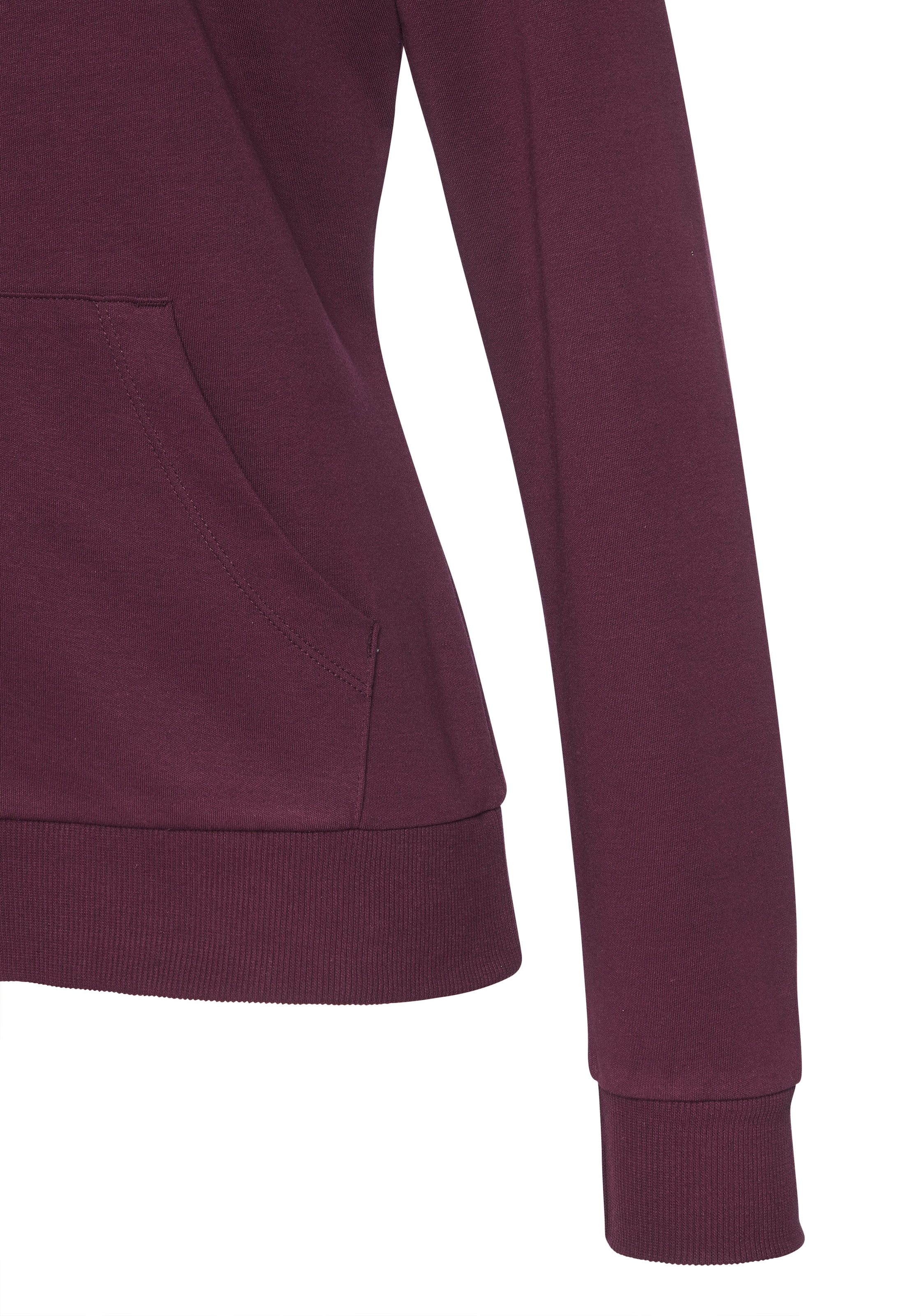 Bench. Loungewear Veste sweat mit glänzender Logostickerei am Stehkragen, Loungeanzug