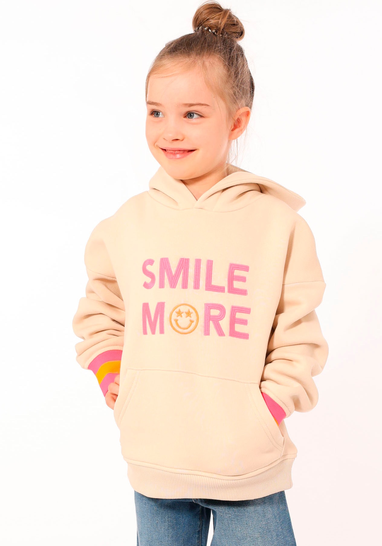 Hoodie »"Jovanna" Kids«, mit gesticktem Wording für Mädchen