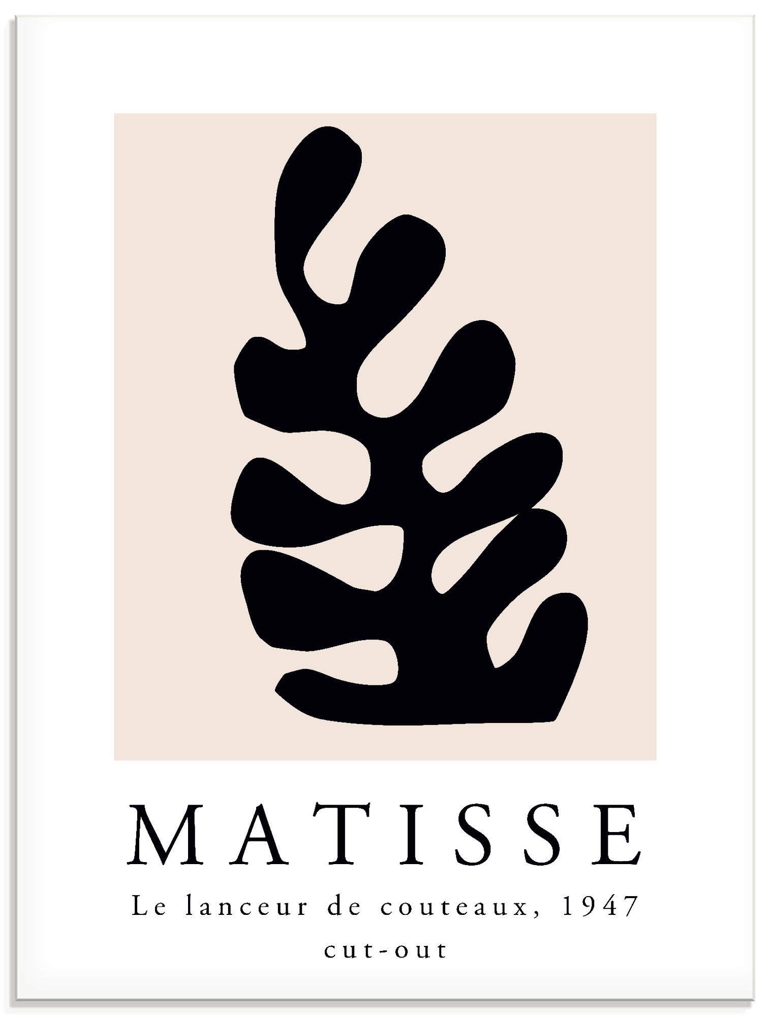 Image of Artland Glasbild "Matisse der Messerwerfer - schwarz" Muster 1 Stk. tlg. in verschiedenen Grössen