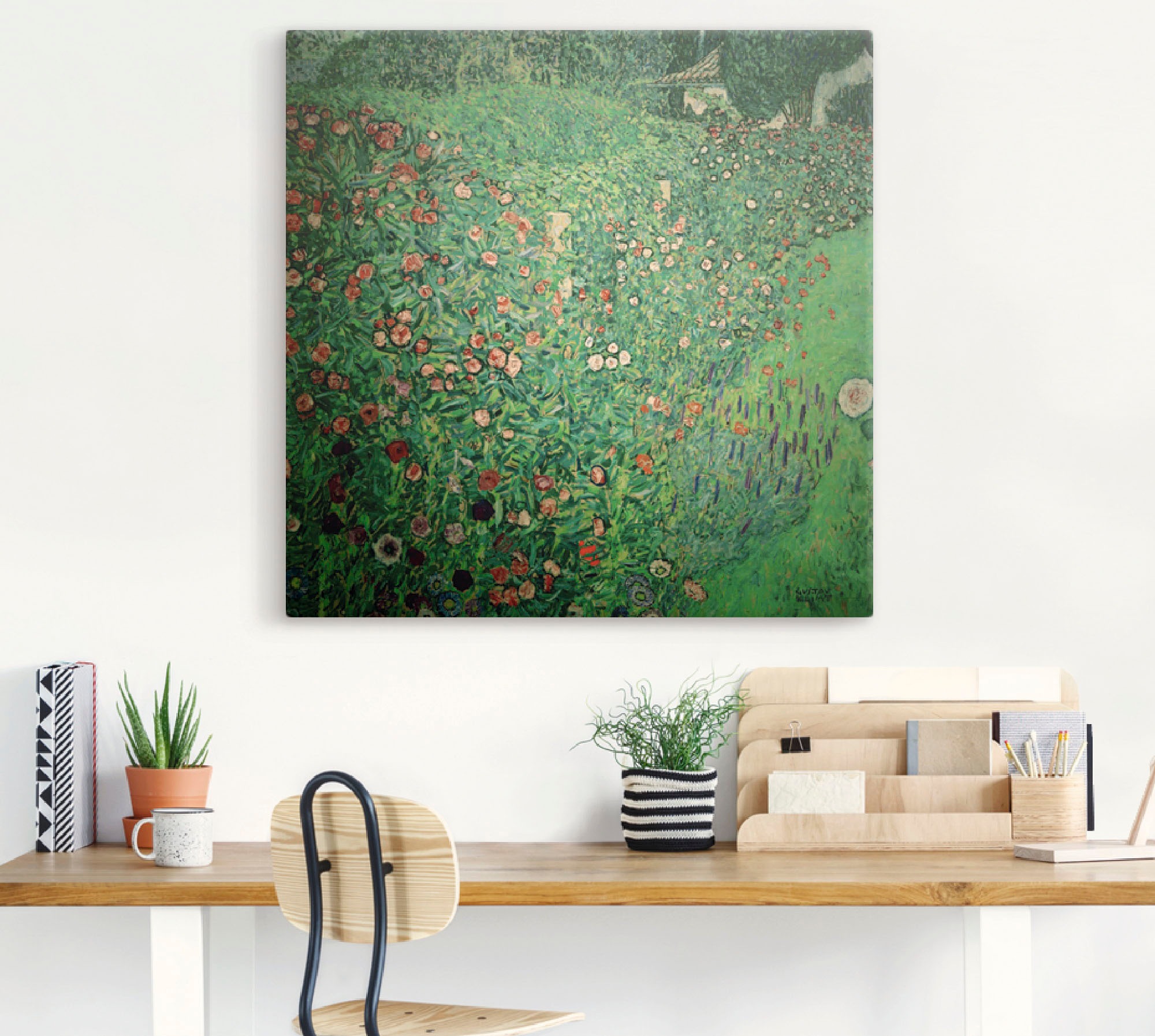 Artland Leinwandbild »Italienische Gartenlandschaft«, Garten, (1 St.), auf Keilrahmen gespannt