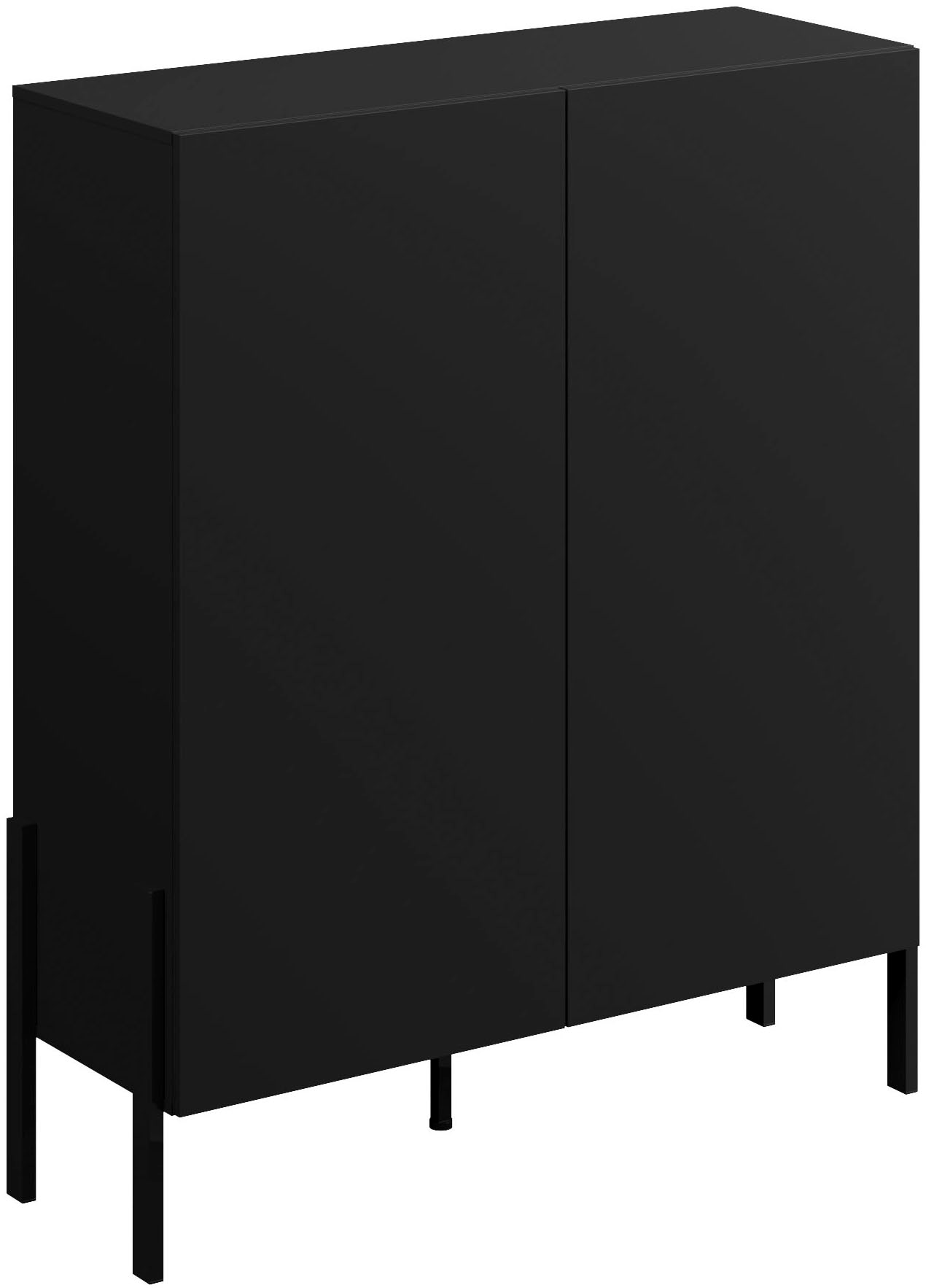 GOODproduct Kommode »Jukon, Breite 110 cm, moderne grifflose Hochschrank, 2Türen« Highboard mit viel Stauraum, push-to-open-Funktion