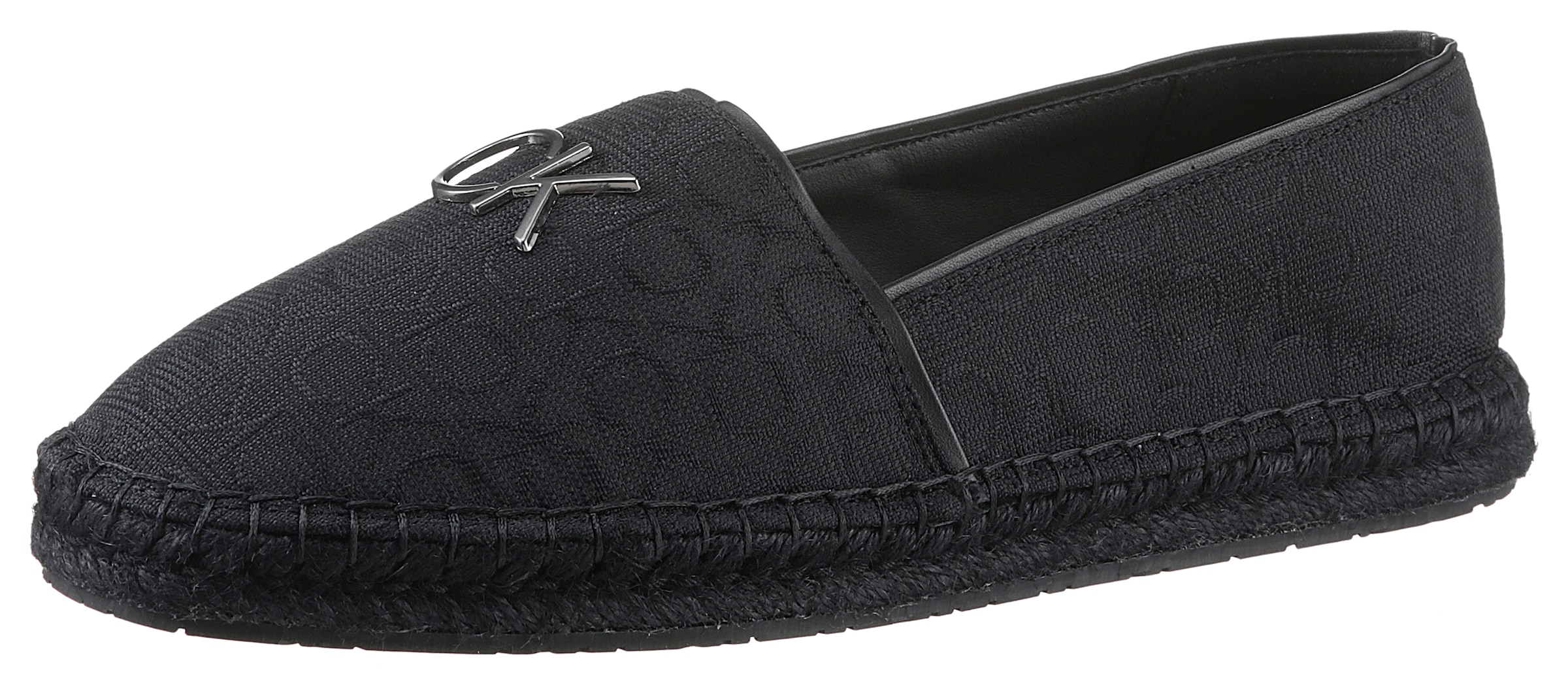 Calvin Klein Espadrille »ELDA 9T *I«, mit CK Metallelement, schmale Form