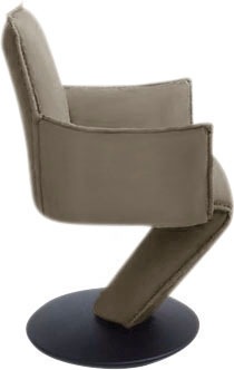 K+W Komfort & Wohnen Esszimmerstuhl "Drive, Drehstuhl" () Sessel mit federnder Sitzschale, Drehteller in Metall schwarz Struktur