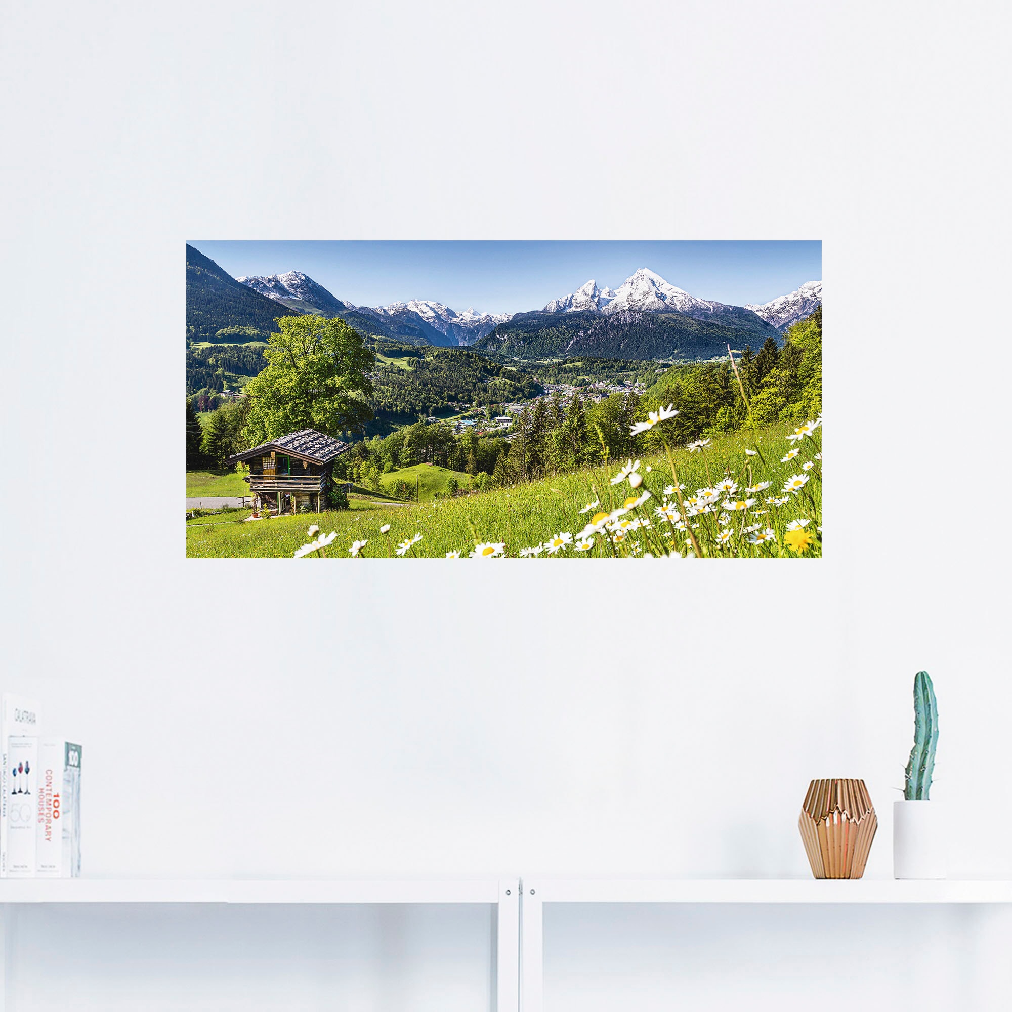 Artland Wandbild »Landschaft in den Bayerischen Alpen«, Berge, (1 St.), als Alubild, Outdoorbild, Leinwandbild, Poster, Wandaufkleber