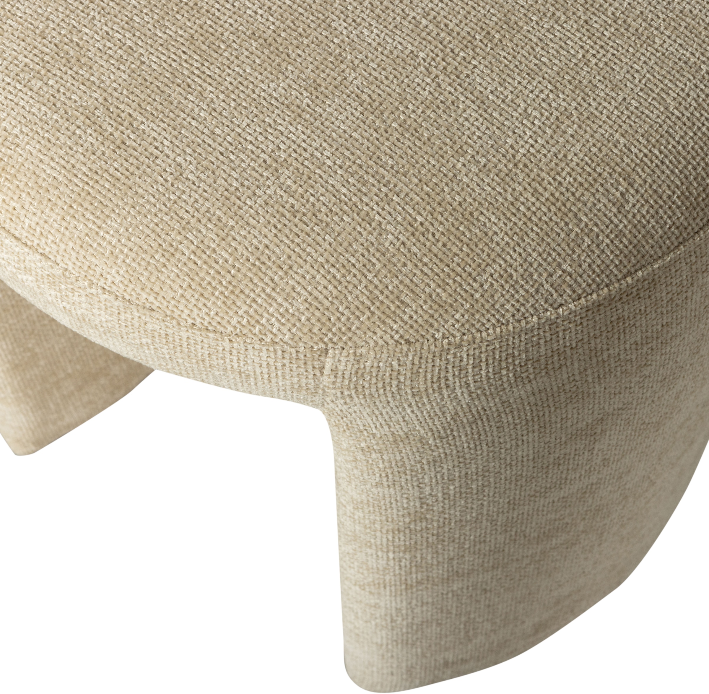 WOOOD Pouf »Charlie kompakte Form, vollständig gepolstertes B 45 x T 45 x H 47 cm« Très haute résistance à l'usure, capacité de charge 100 kg, hauteur d'assise moyenne