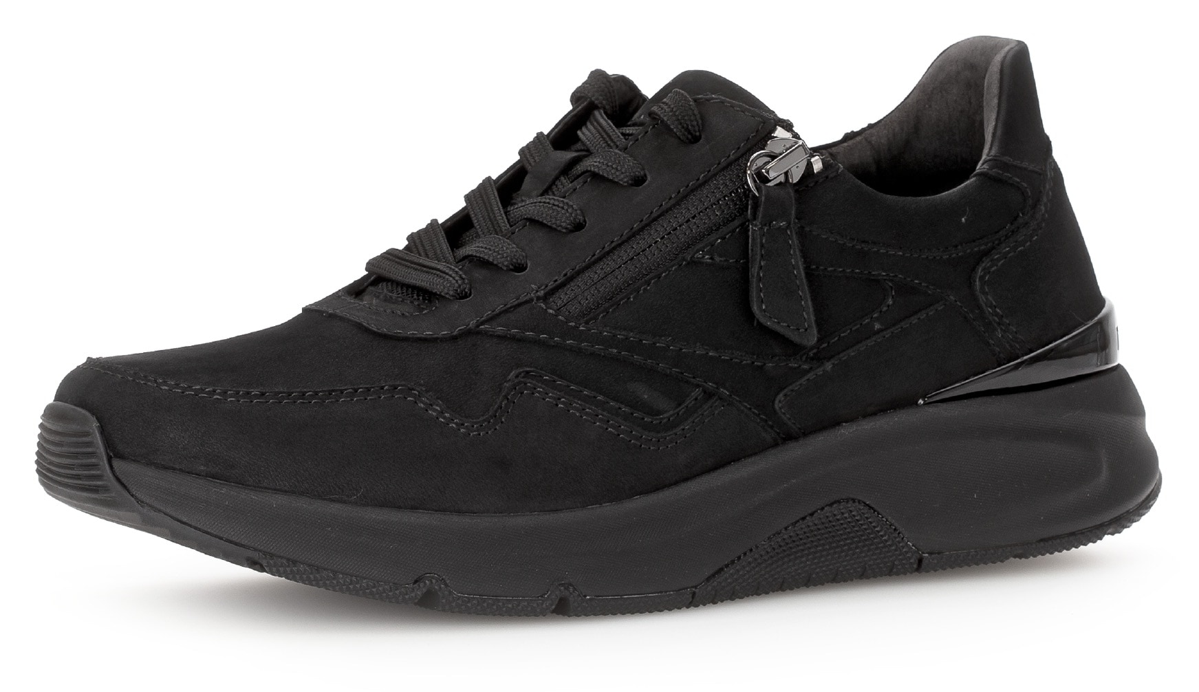 Image of rollingsoft Keilsneaker, Freizeitschuh, Halbschuh, Schnürschuh, Logoschriftzug an der Ferse