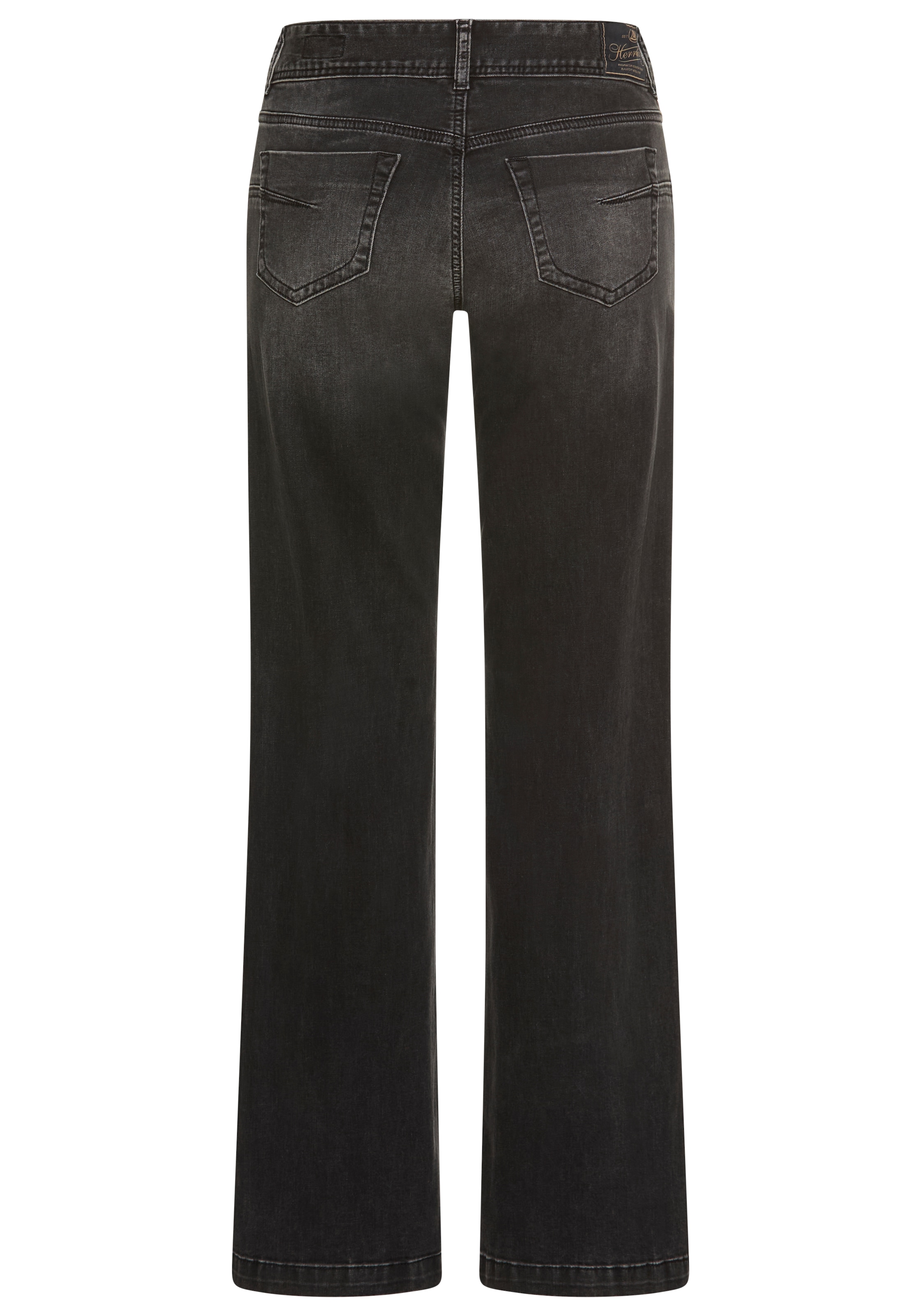 Herrlicher 5-Pocket-Jeans »Edna Recycled Denim Black Light«, Flared Fit mit Abnähern