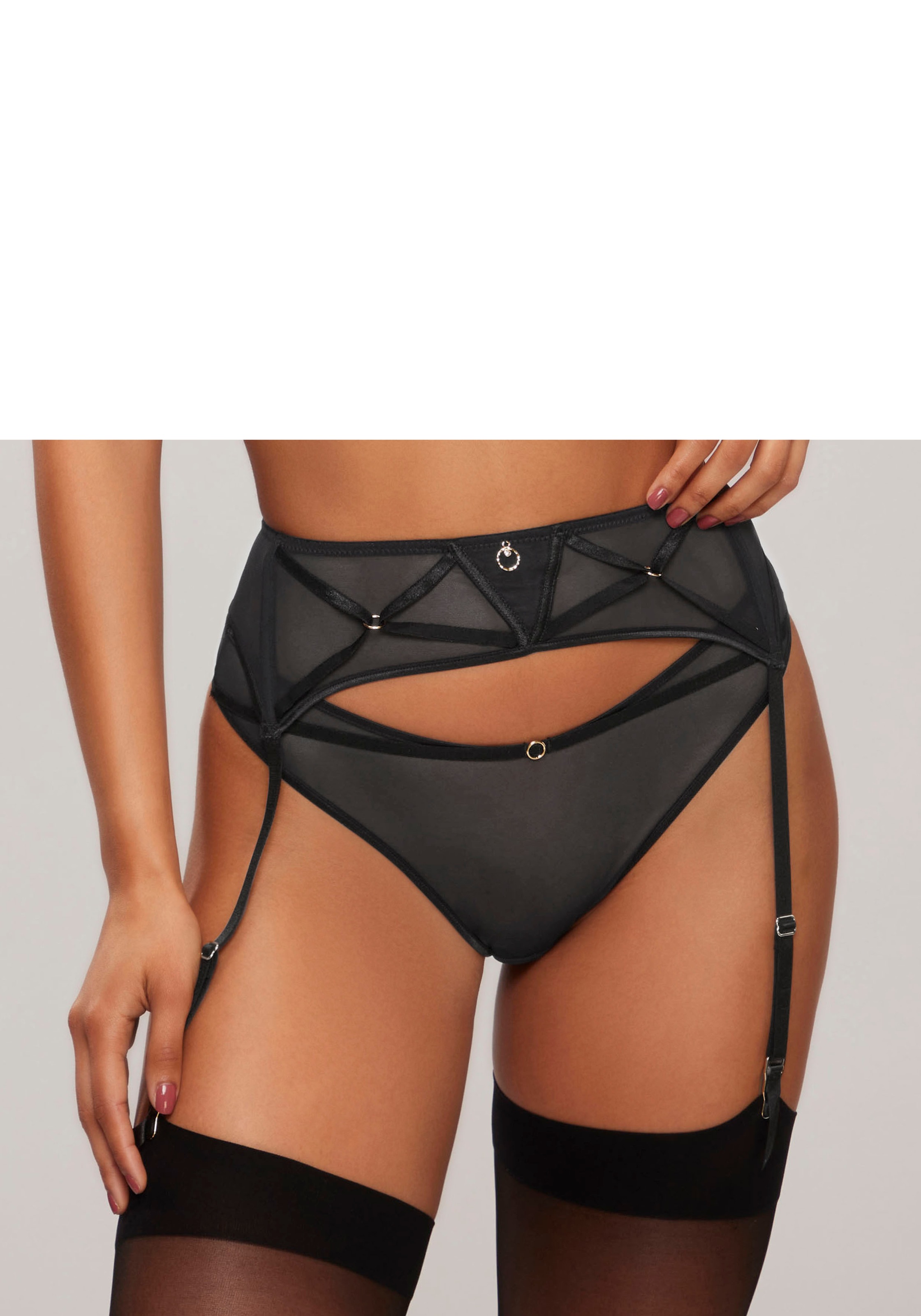 Image of LASCANA Strapsgürtel mit extravagantem Bänderdetail, sexy Dessous