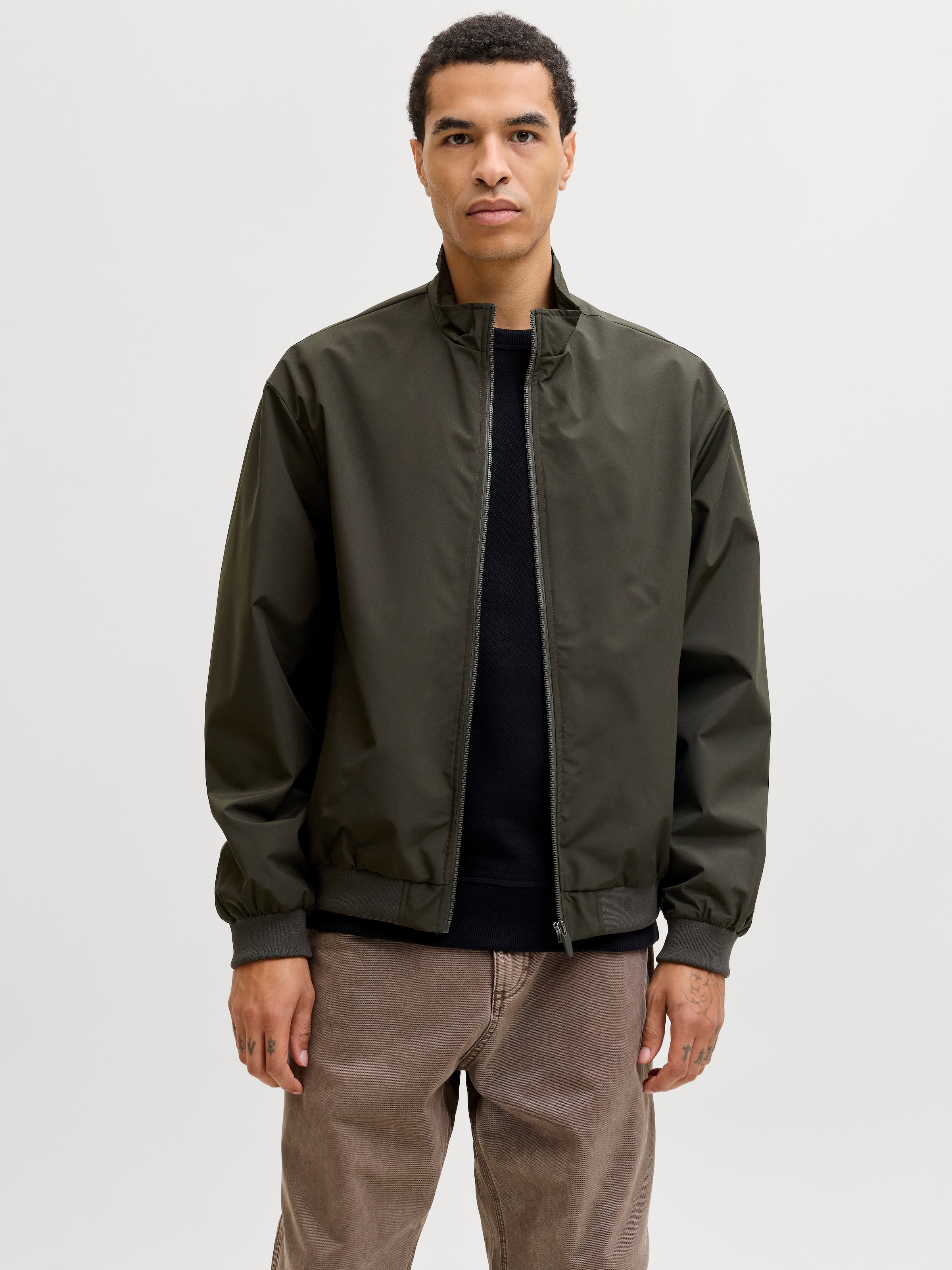 Jack & Jones Veste bomber »JJECHARGE STAND COLLAR BOMBER NOOS« mit Stehkragen