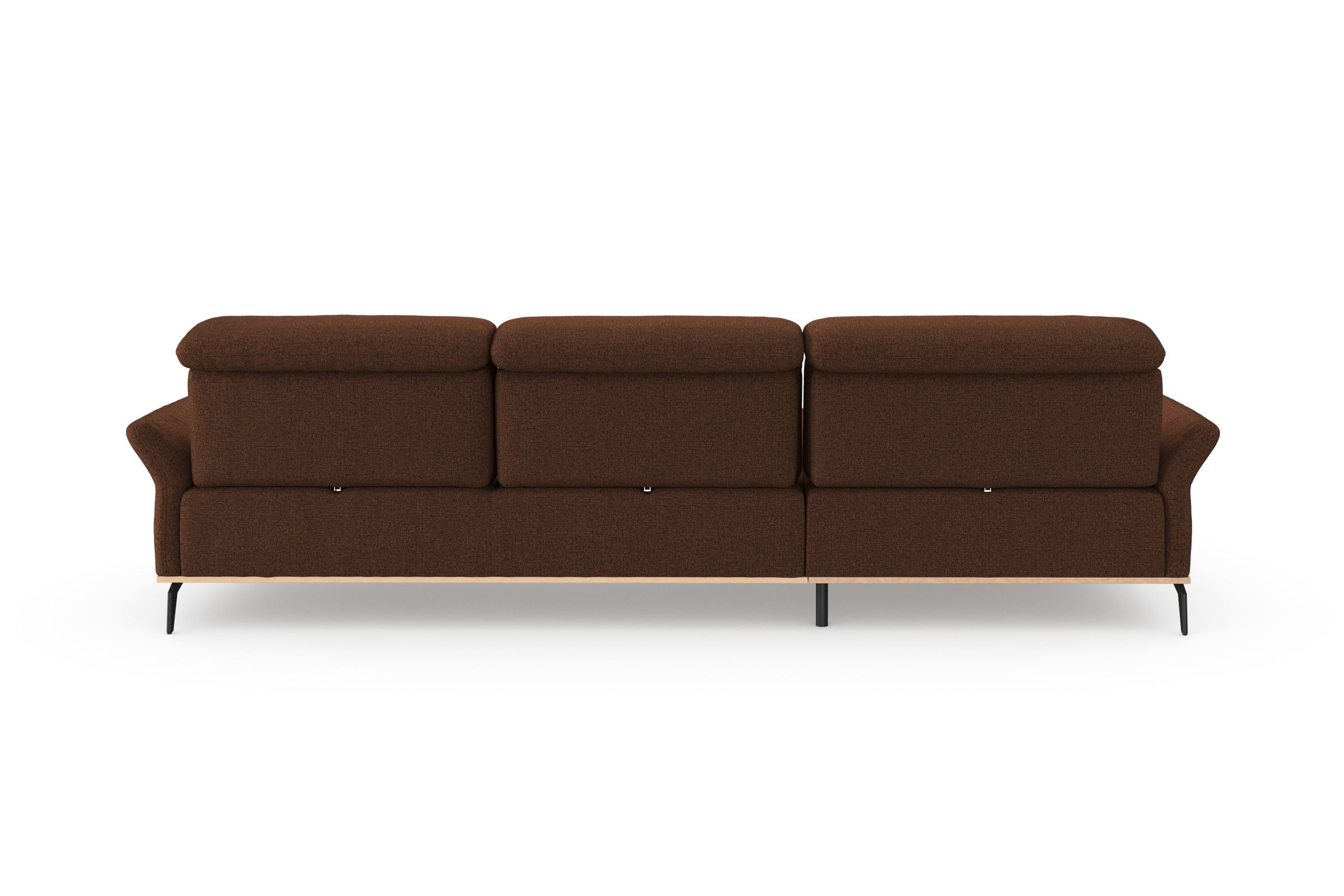 Places of Style Ecksofa »Fjord L-Form«, massiv, wahlweise mit Armlehnfunktion, Kopf- Sitztiefenverstellung
