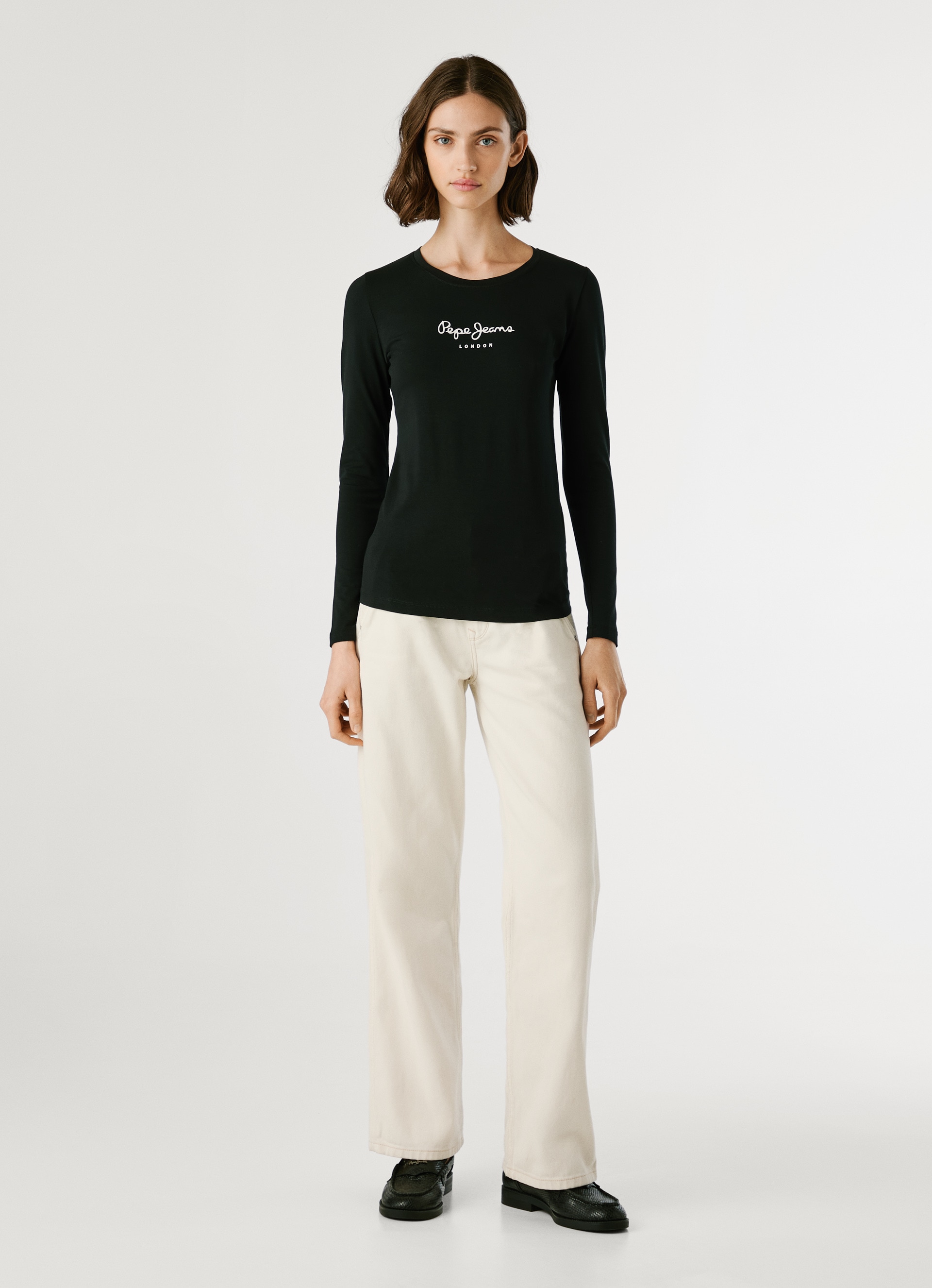 Pepe Jeans T-shirt à manches longues »NEW VIRGINA L/S«, mit Logo-Print
