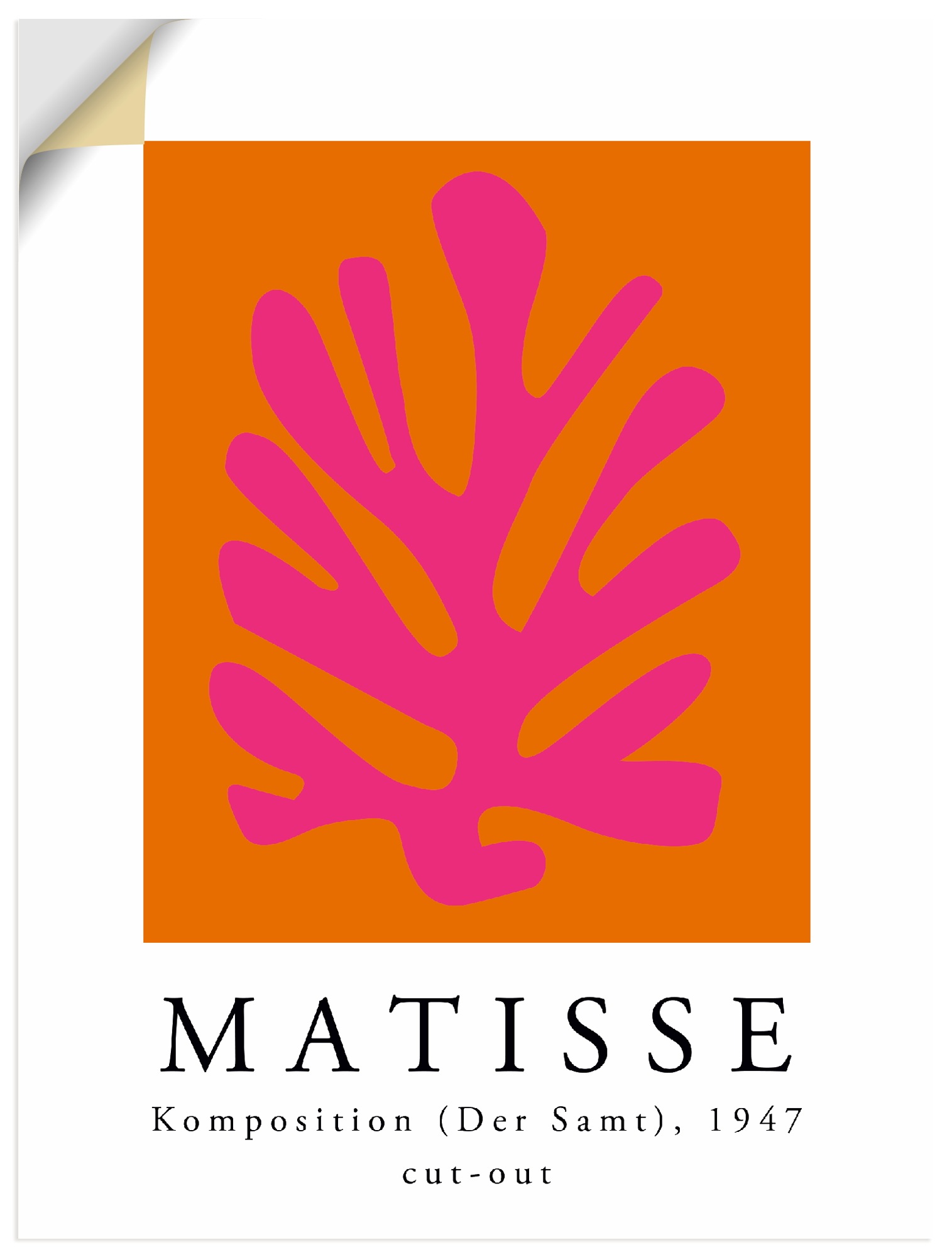 Artland Wandbild »Matisse Komposition - cut-out pink« Muster 1 Stk. tlg. als Alubild, Leinwandbild, Poster, Wandaufkleber in verschied. Grössen