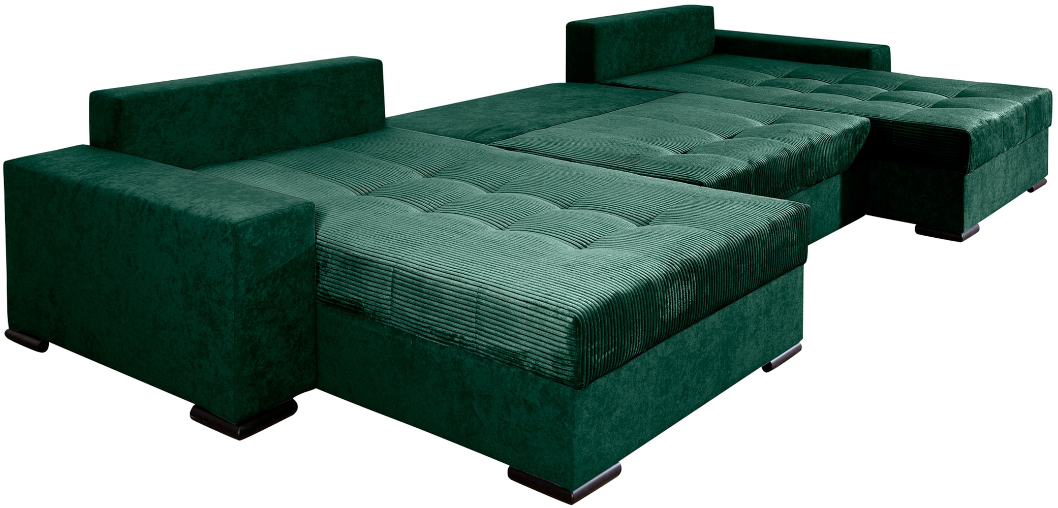 COLLECTION AB Wohnlandschaft »XXXL-Josy Relax U-Form Breite 352 cm, mit 2 gleich grossen Recamieren«, inkl. Bettfunktion, Bettkasten, mit 4 Rückenkissen in zwei Grössen