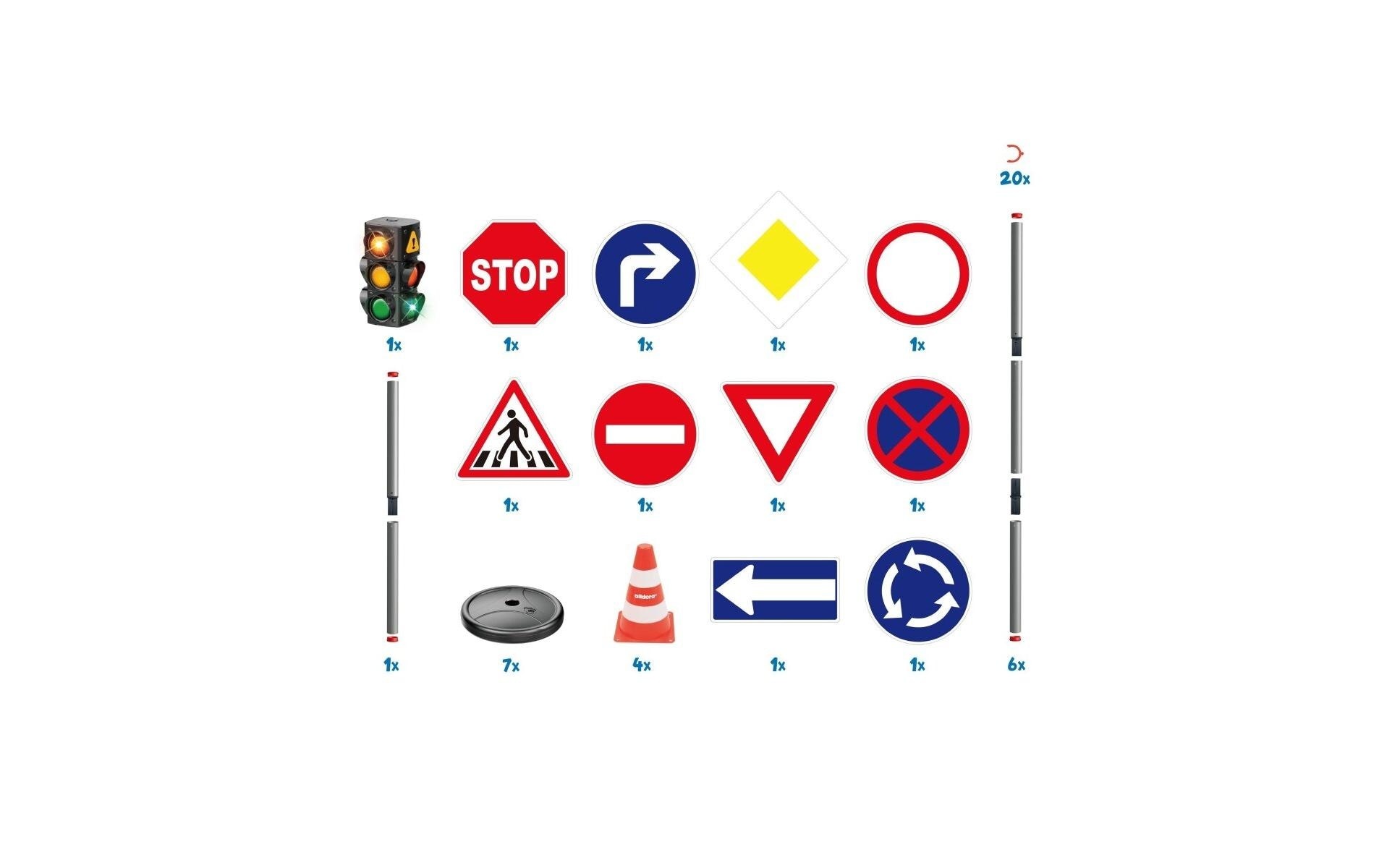 alldoro Spiel-Verkehrszeichen »XXL Verkehrsset, 21 Teile«