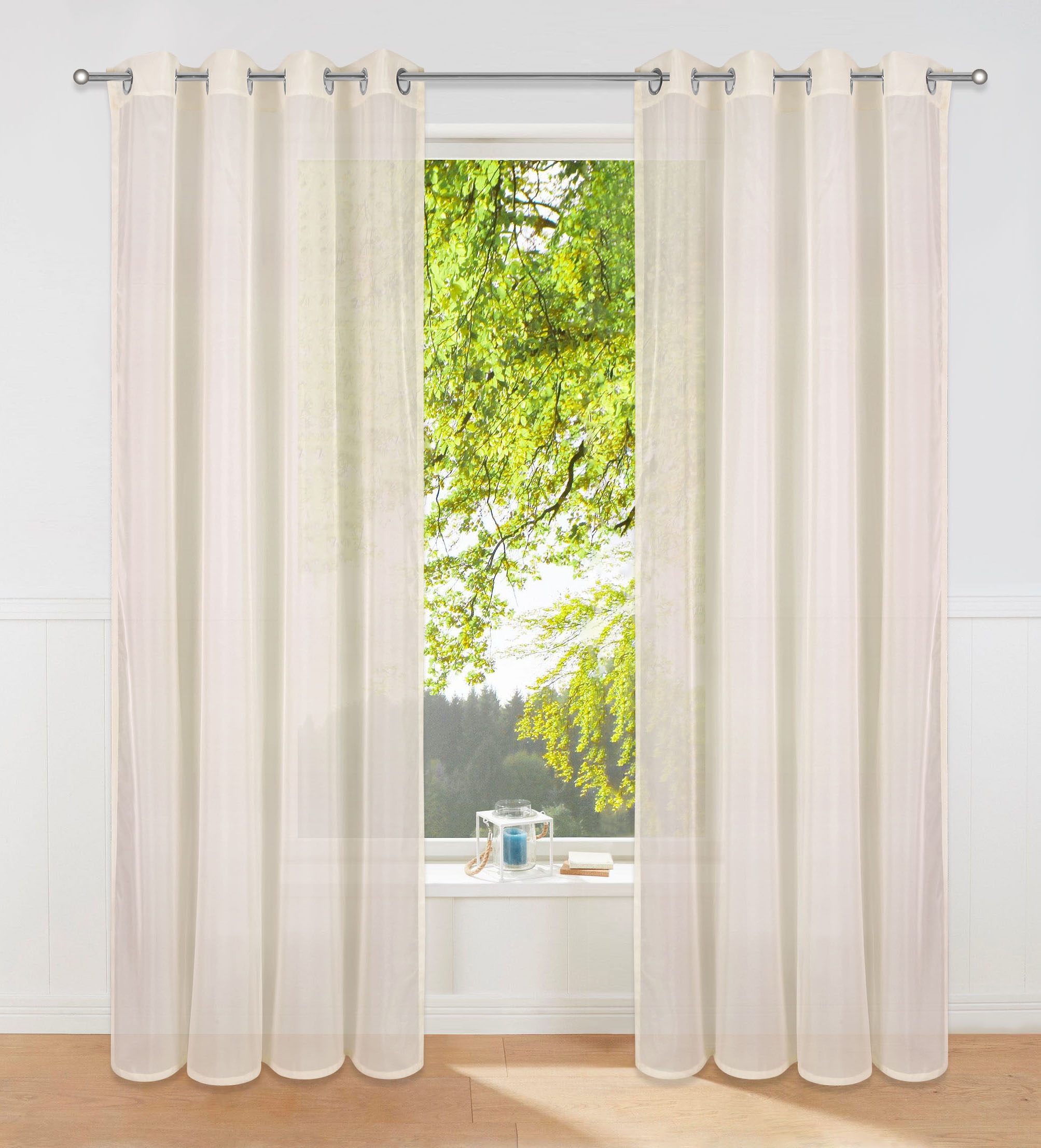 Image of GOODproduct Gardine »Eevi«, (1 St.), transparent, nachhaltig, recyceltes Polyester, Voile, gewebt, monochrom, basic bei Ackermann Versand Schweiz