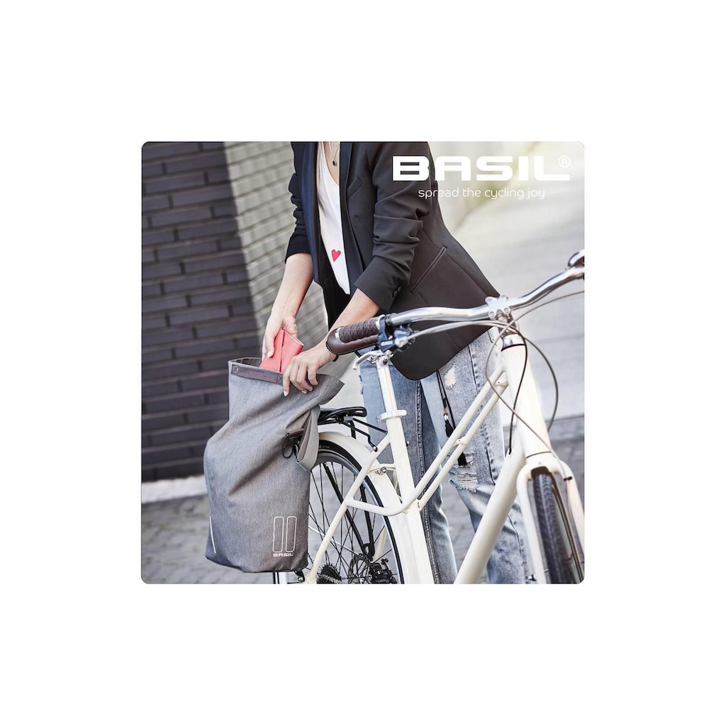 Basil Gepäckträgertasche »Shopper grau«
