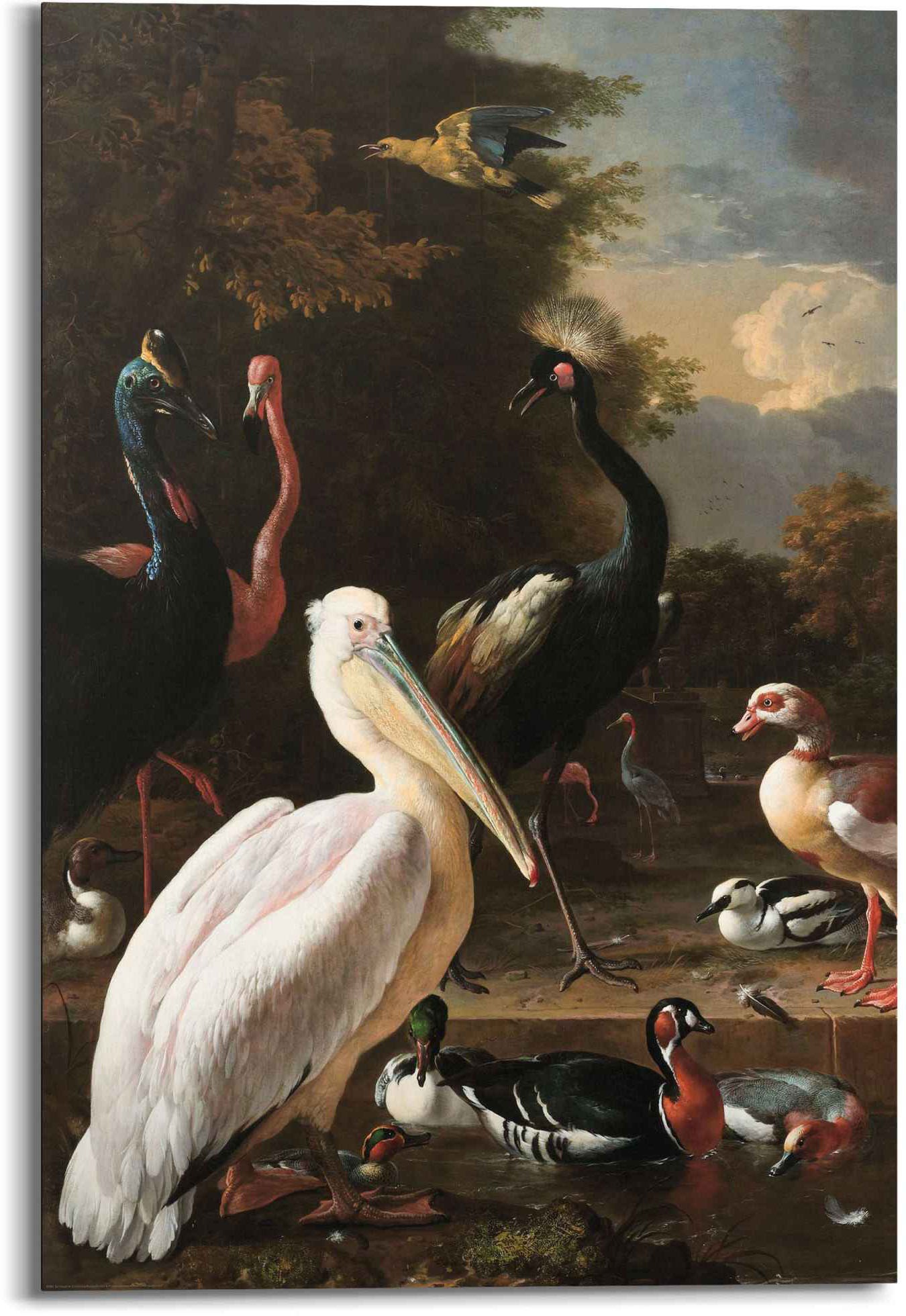 Image of Reinders! Wandbild »Wandbild Melchior d'Hondecoeter Malergilde - Die schwimmende Feder - Vögel - Teich«, Menschen, (1 St.) bei Ackermann Versand Schweiz