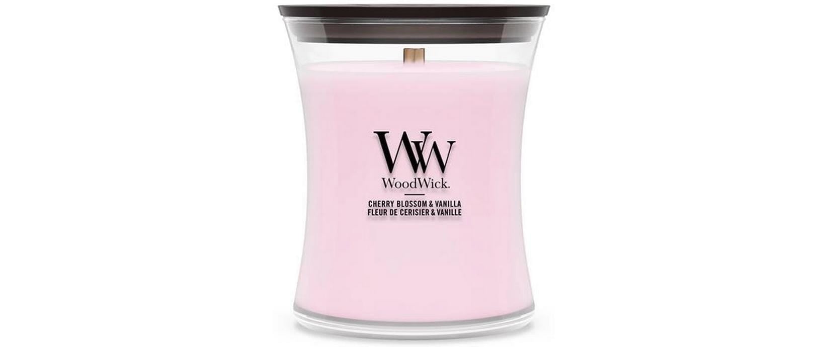 Woodwick Duftkerze »Cherry Blossom & Vanilla Medium Jar«