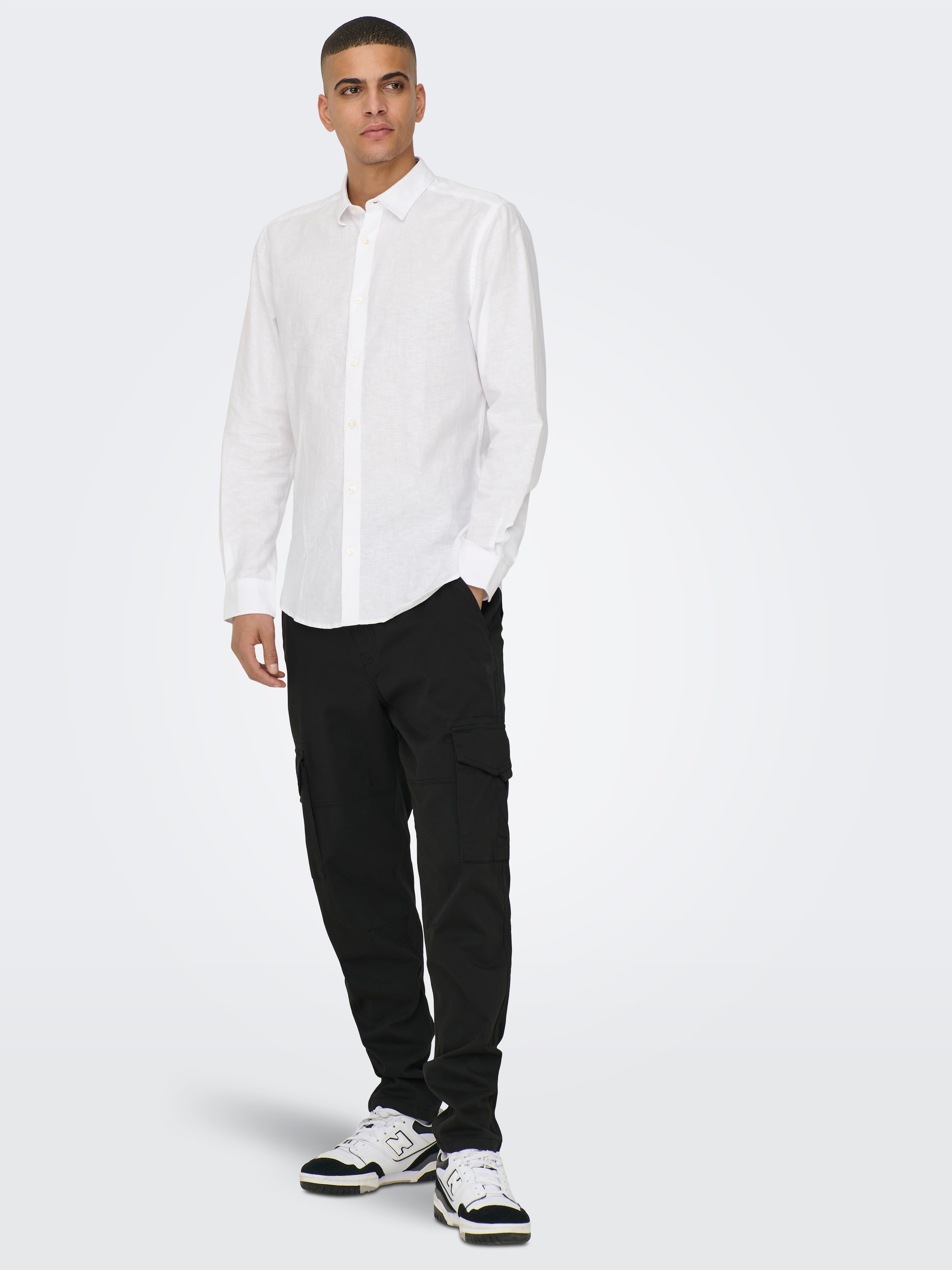ONLY & SONS Chemise à manches longues »ONSCAIDEN LS SOLID LINEN SHIRT NOOS«