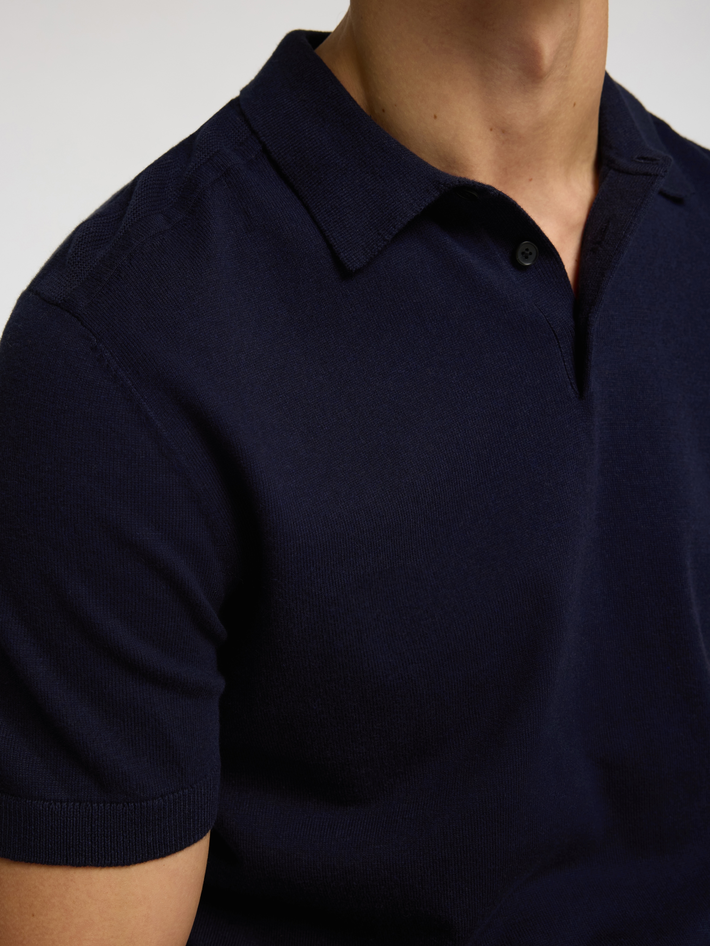 SELECTED HOMME Poloshirt »SLHBERG SS KNIT POLO NOOS«, aus Feinstrick