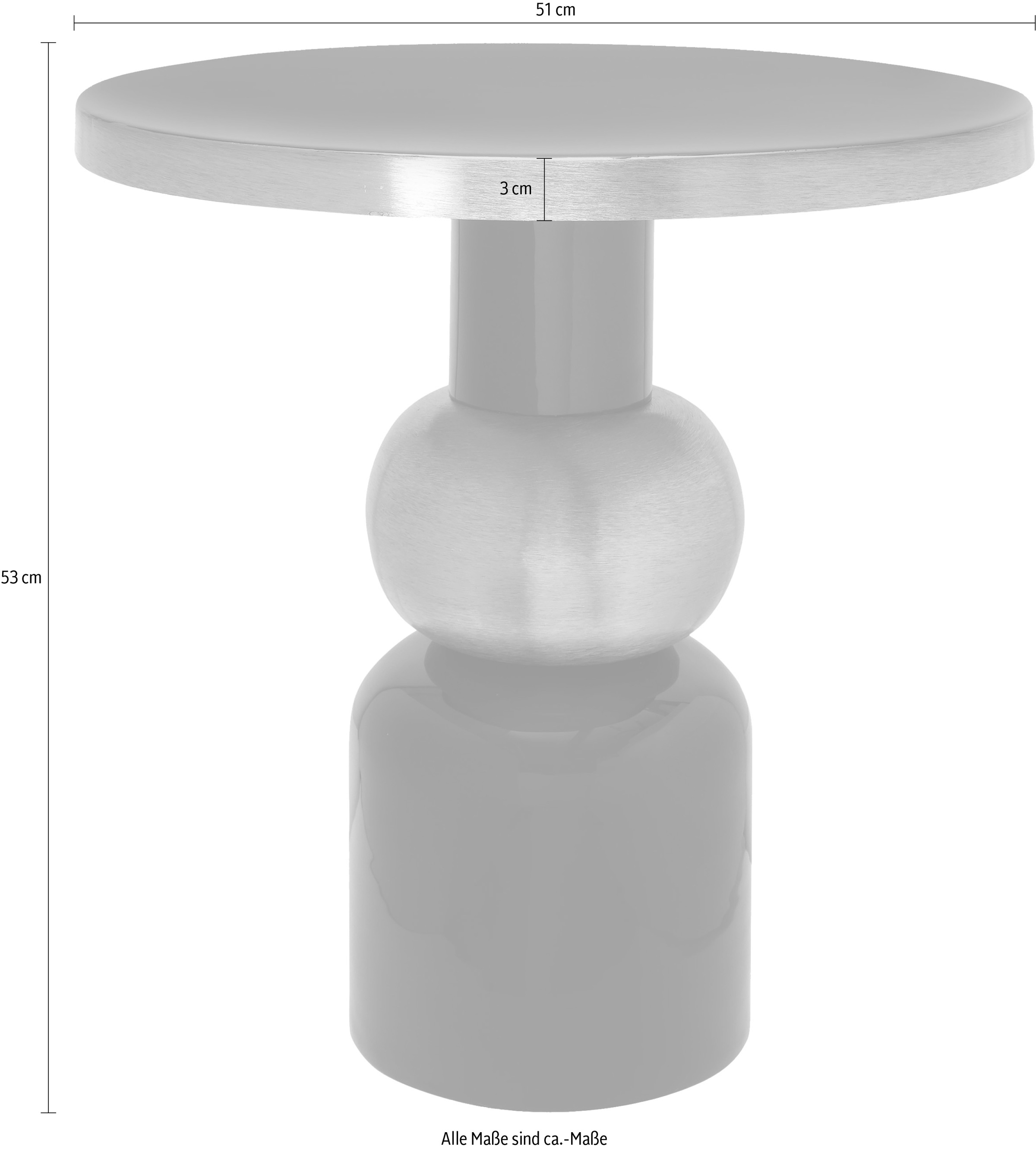 Kayoom Beistelltisch »Art Deco 2025, Beistelltisch aus Eisen, dekoratives Design«, (1 St.), Handarbeit, lackierter Tisch mit Metalleffekten, dekorativ