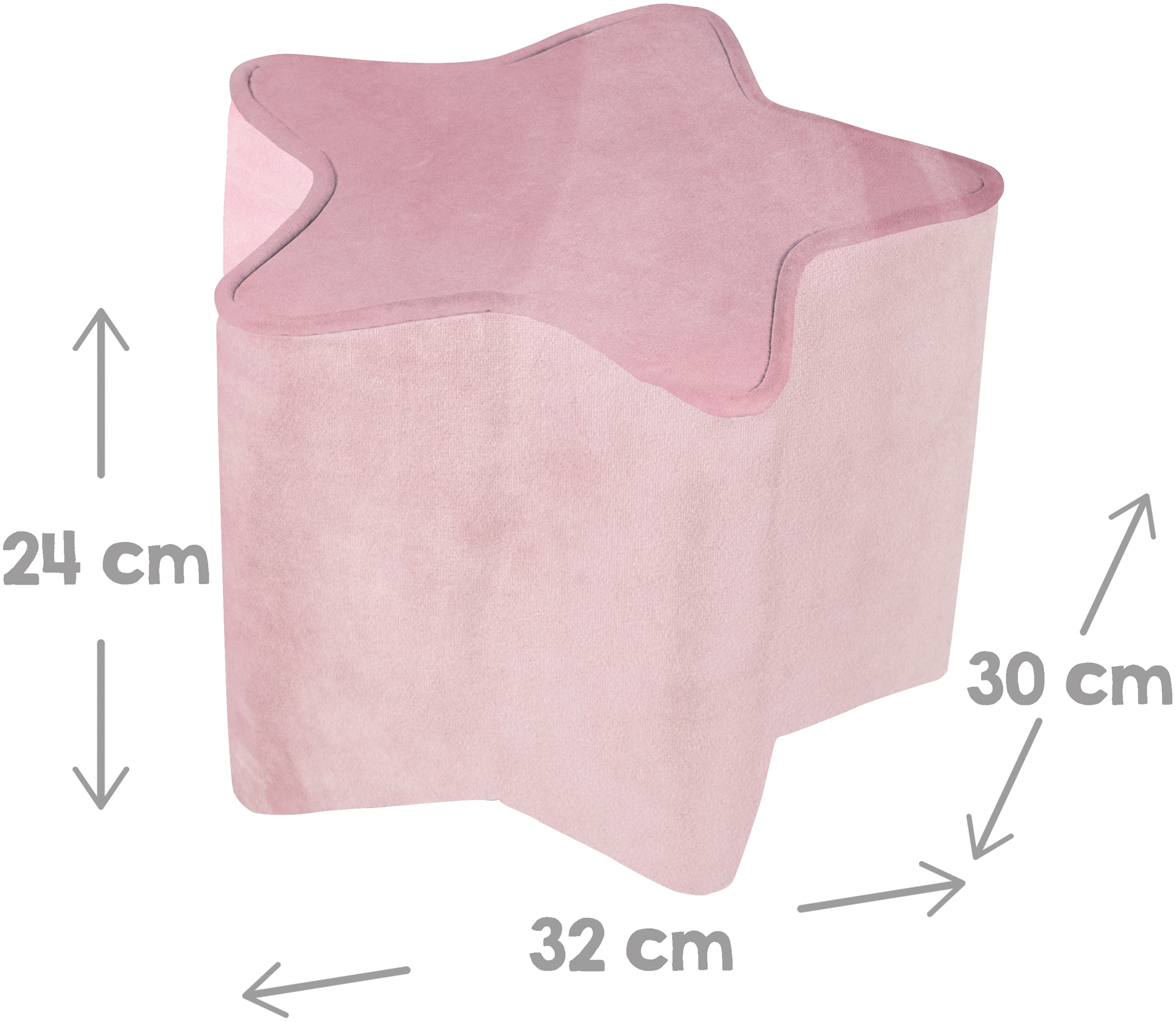 roba® Kindersitzgruppe »Lil Sofa« Set, 3 Stk. tlg. bestehend aus Kindersessel, Kinderhocker und Dekokissen in Sternform