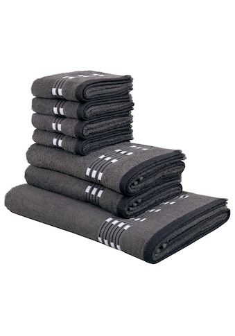 my home Handtuch Set »Jonnie«, Set, 7 tlg., Walkfrottee, Handtücher aus 100%... kaufen