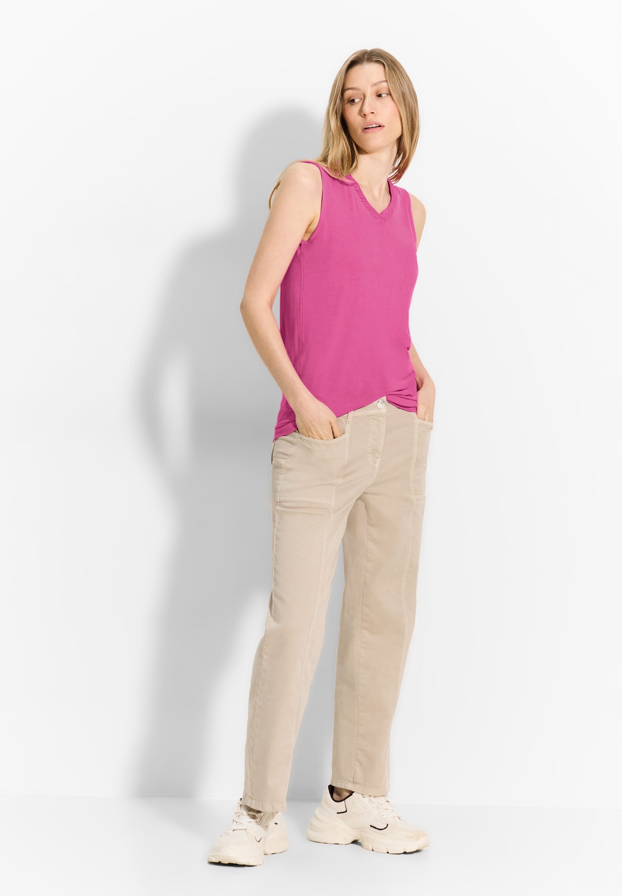 Cecil Shirttop, mit V-Ausschnitt