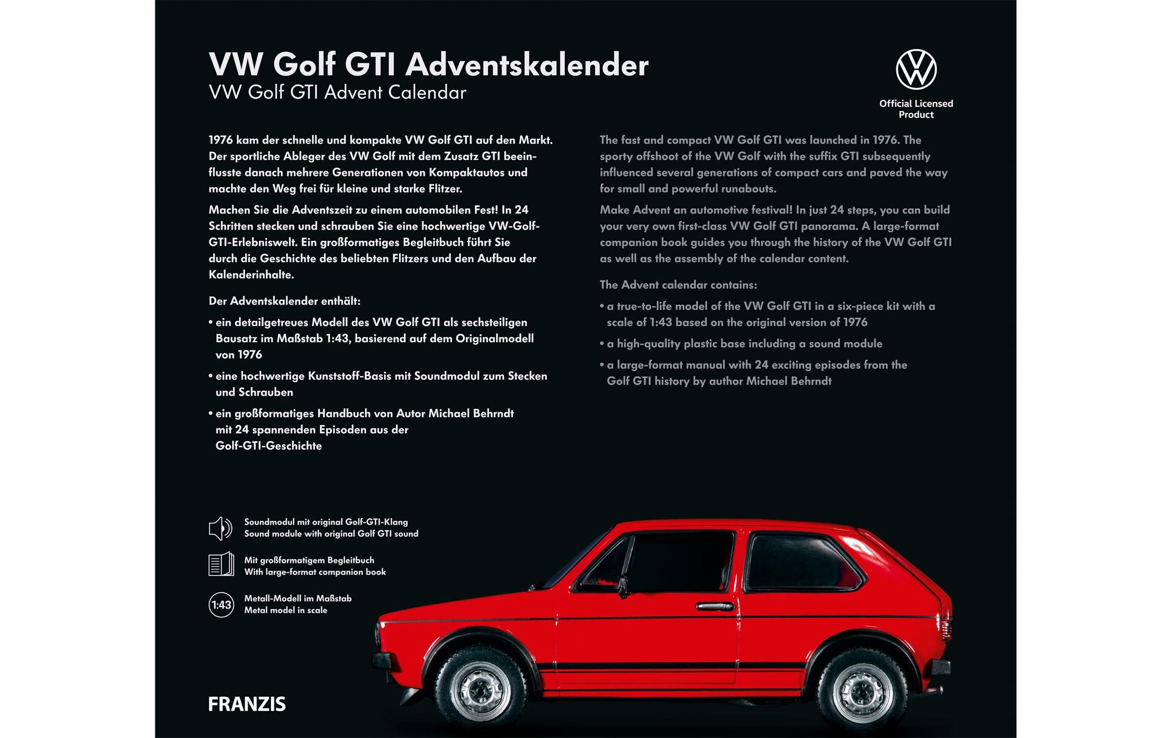 Franzis Adventskalender »VW Golf GTI«, ab 14 Jahren