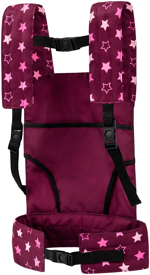 Bayer Civière de poupée »grau/rosa Schmetterling«