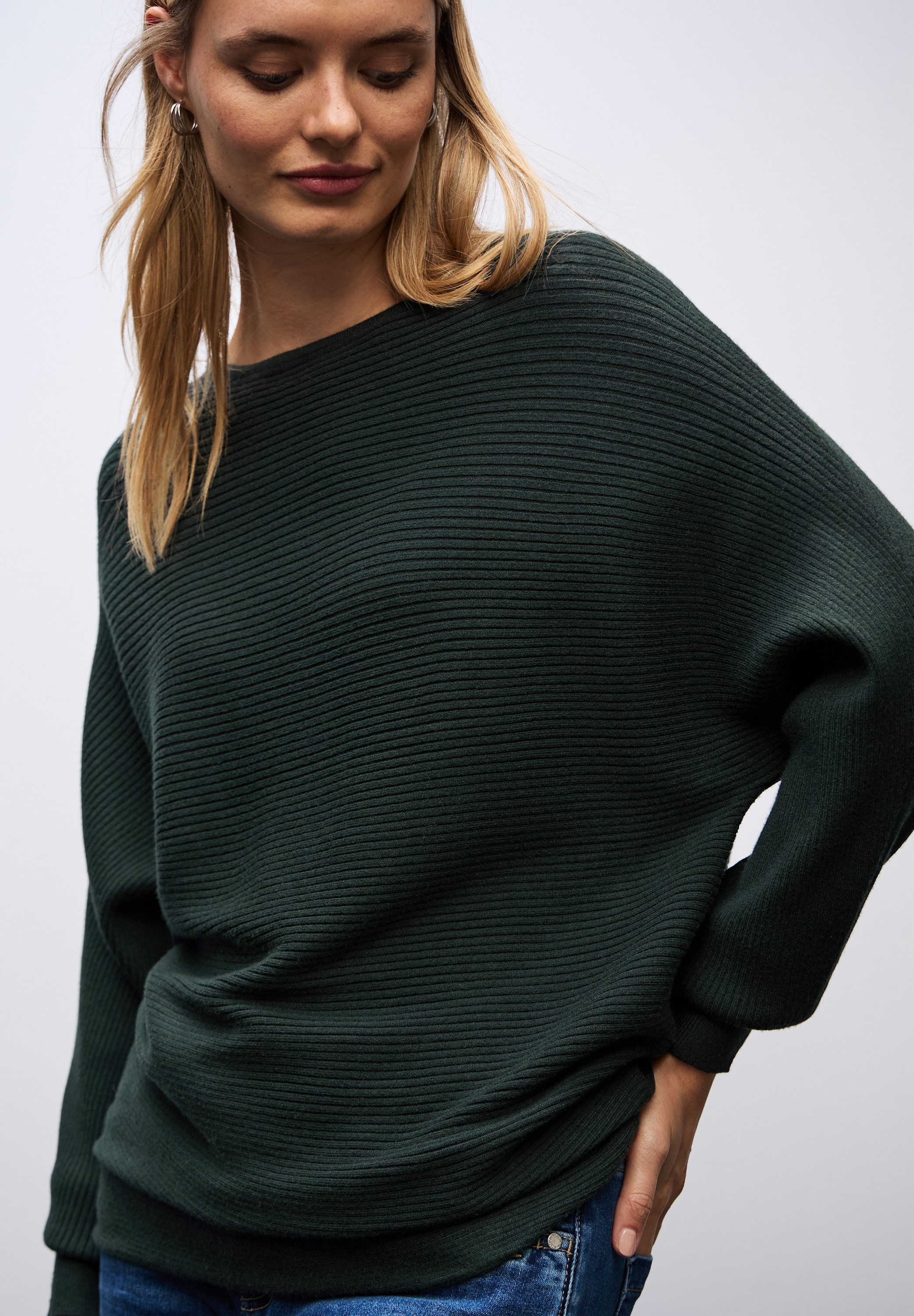 STREET ONE Pull en tricot avec structure fine et coupe ample