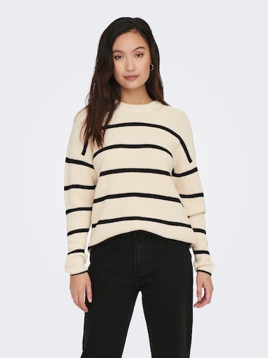 Rundhalspullover »ONLPERNILLE LS STRIPE O-NECK KNT NOOS«