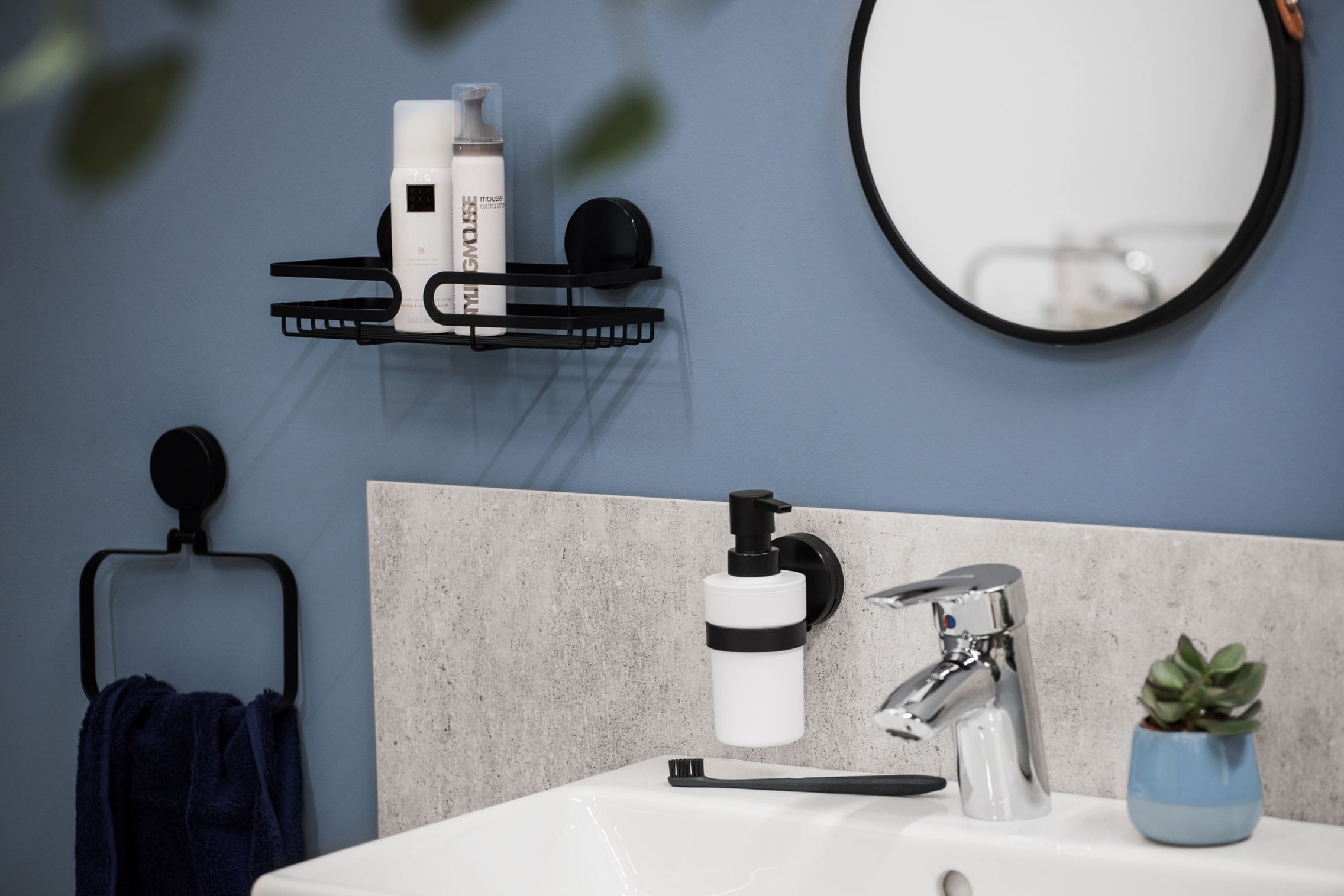 WENKO Tablette de douche »Static-Loc® Plus  Pavia« Étagère de salle de bain, fixation sans perçage