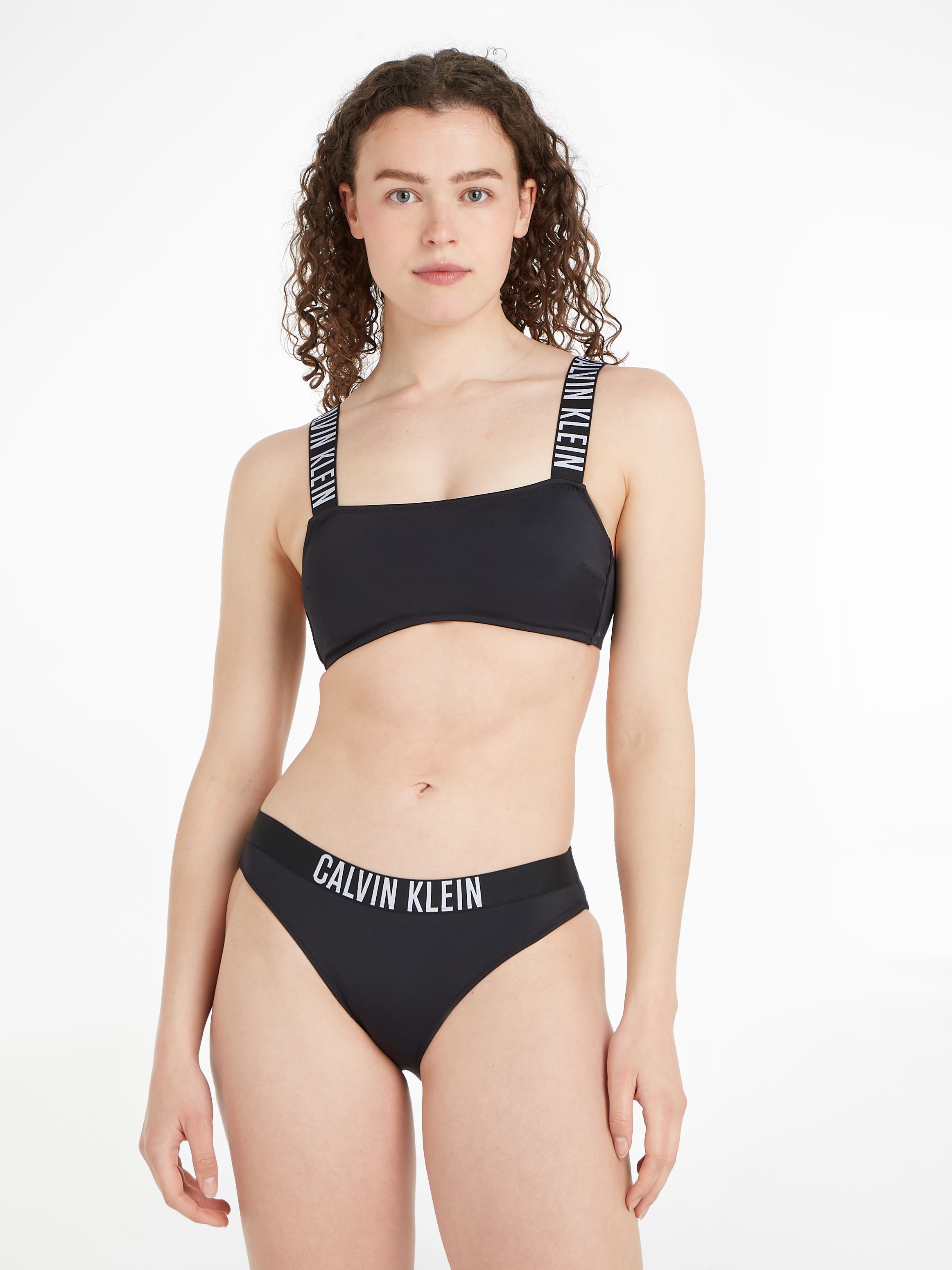 Calvin Klein Swimwear Bandeau-Bikini-Top »Classic«, mit Schriftzügen an den Trägern