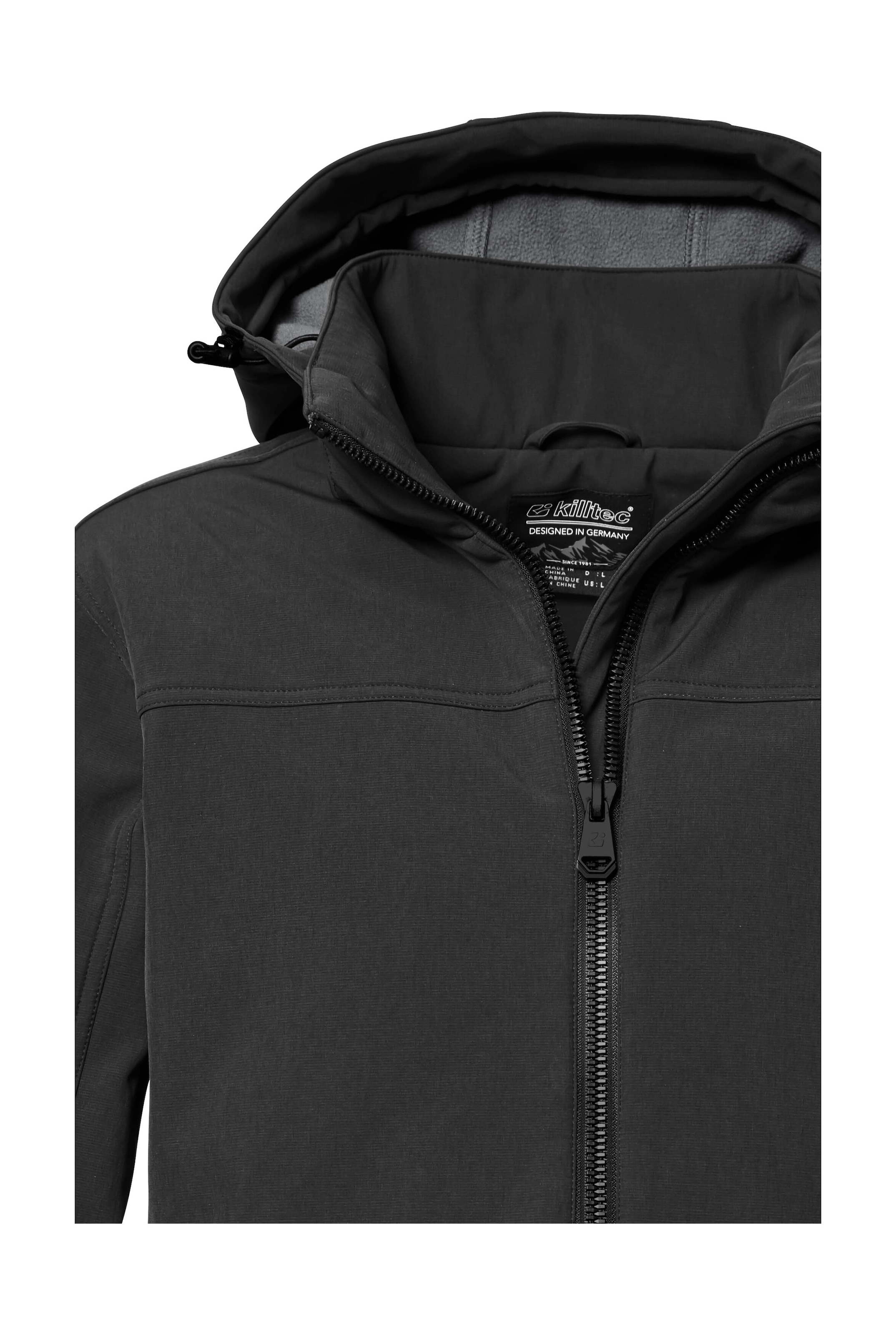 Killtec Softshelljacke »Herren Softshelljacke« Wasserabweisende Softshelljacke mit Fleece, abnehmbarer Kapuze