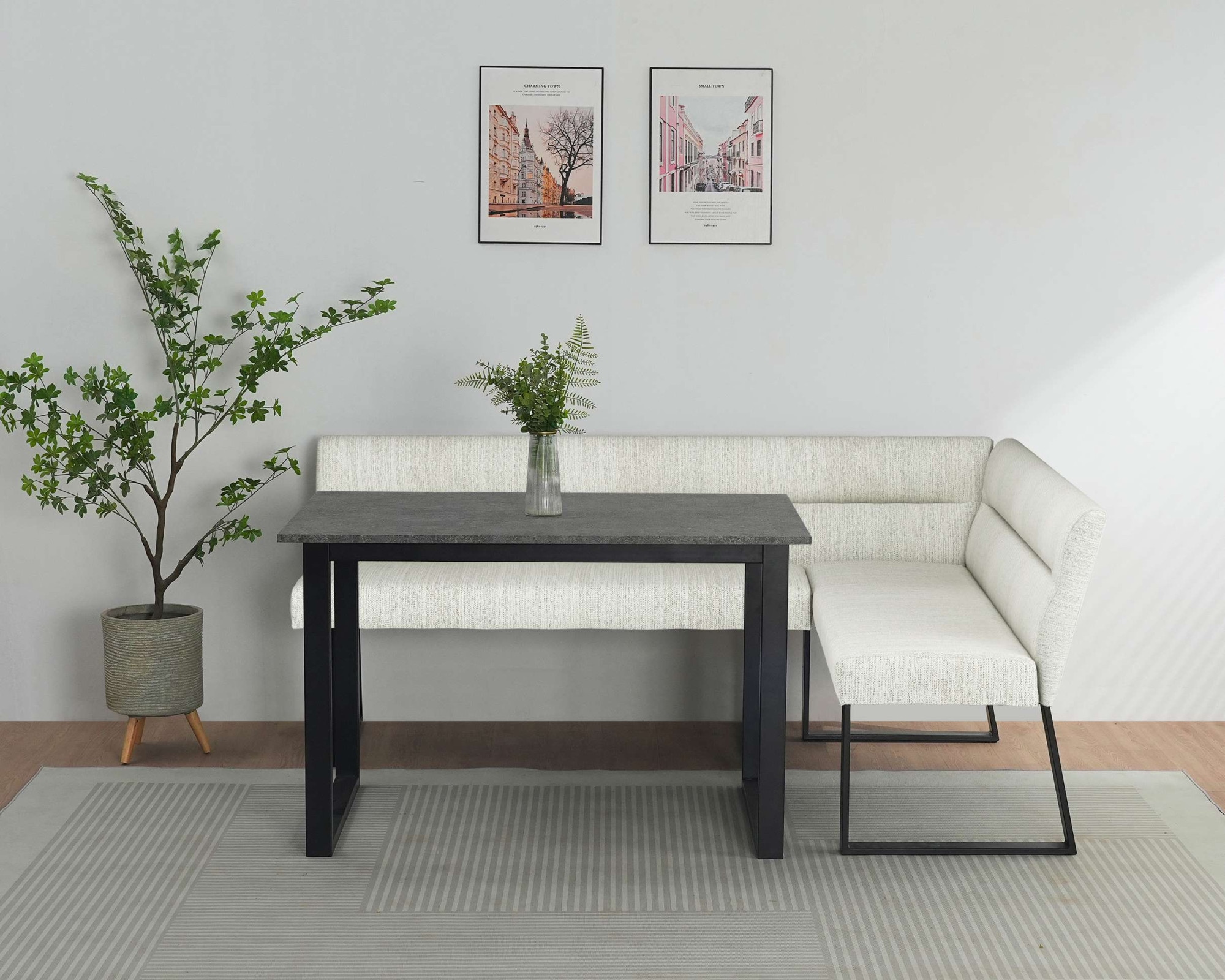 GOODproduct Banc de salle à manger »Ivanna« gepolsterte Rückenlehne und Sitzfläche