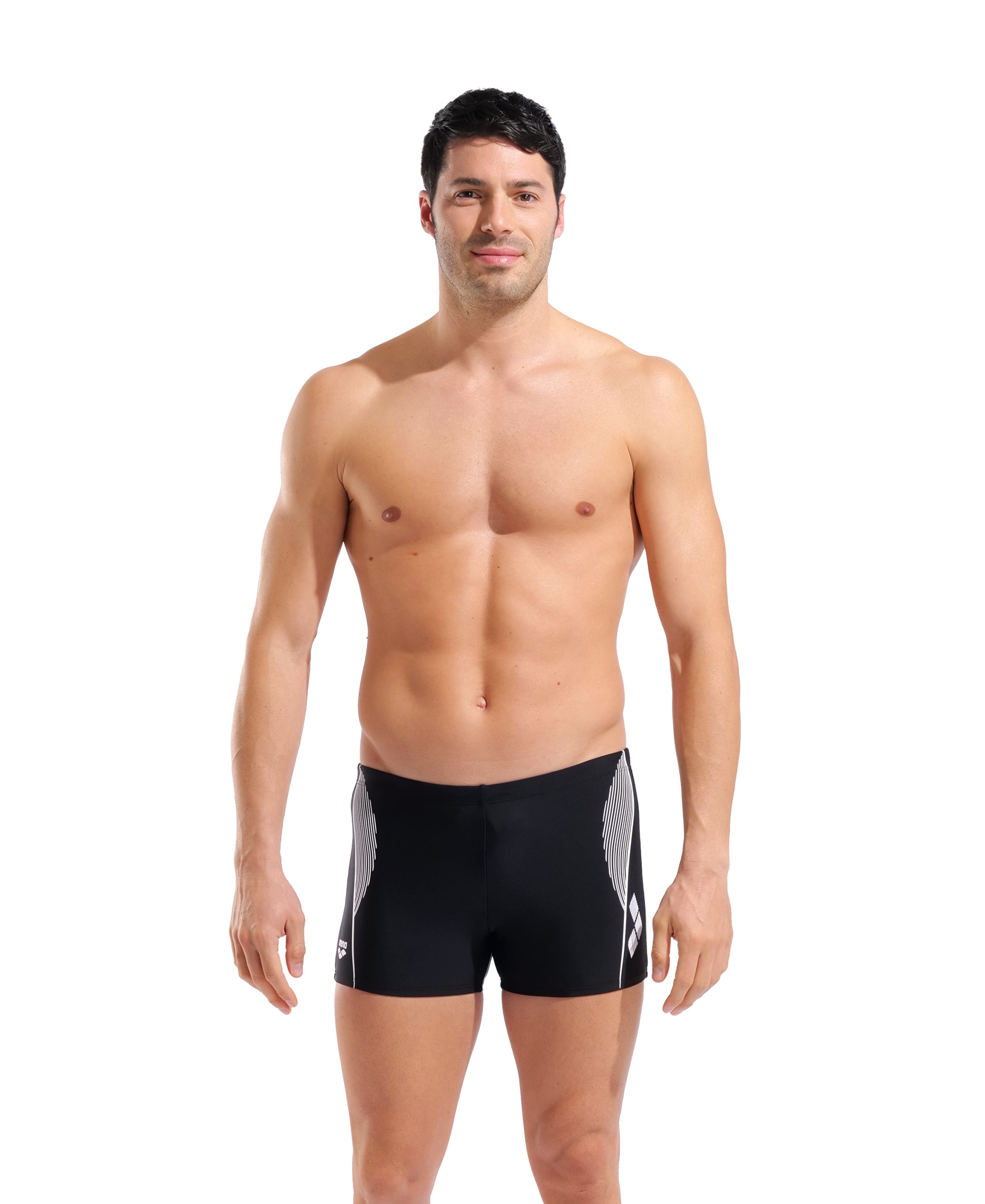 Arena Short de bain »MEN'S SWIM SHORT GRAPHIC« avec matériau stretch, résistant au chlore et à l'eau salée