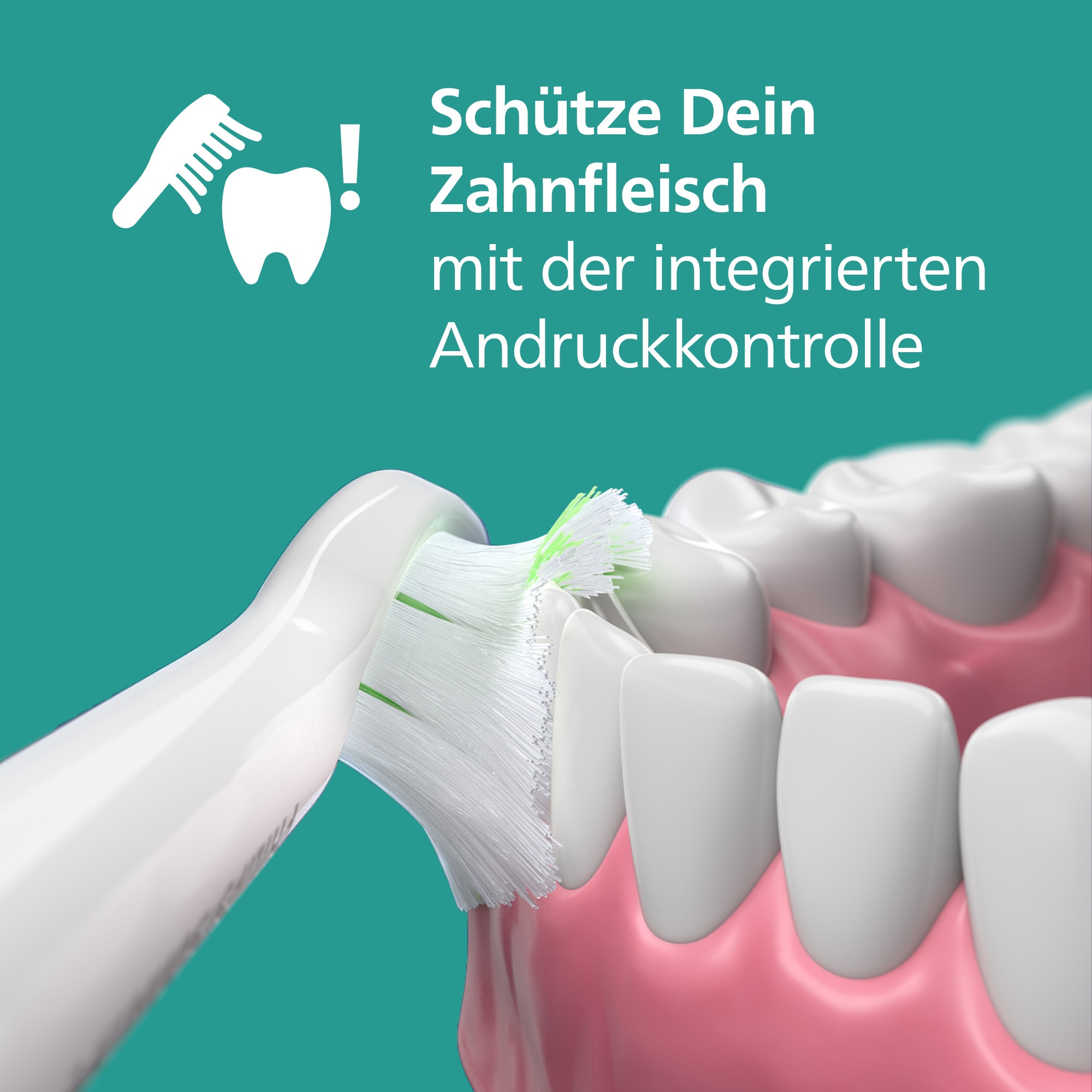 Philips Sonicare Elektrische Zahnbürste »Series 6500 HX7410/02«, 2 St. Aufsteckbürsten, mit Andruckkontrolle, 3 Intensitätsstufen, inkl. Ladegerät, Reiseetui
