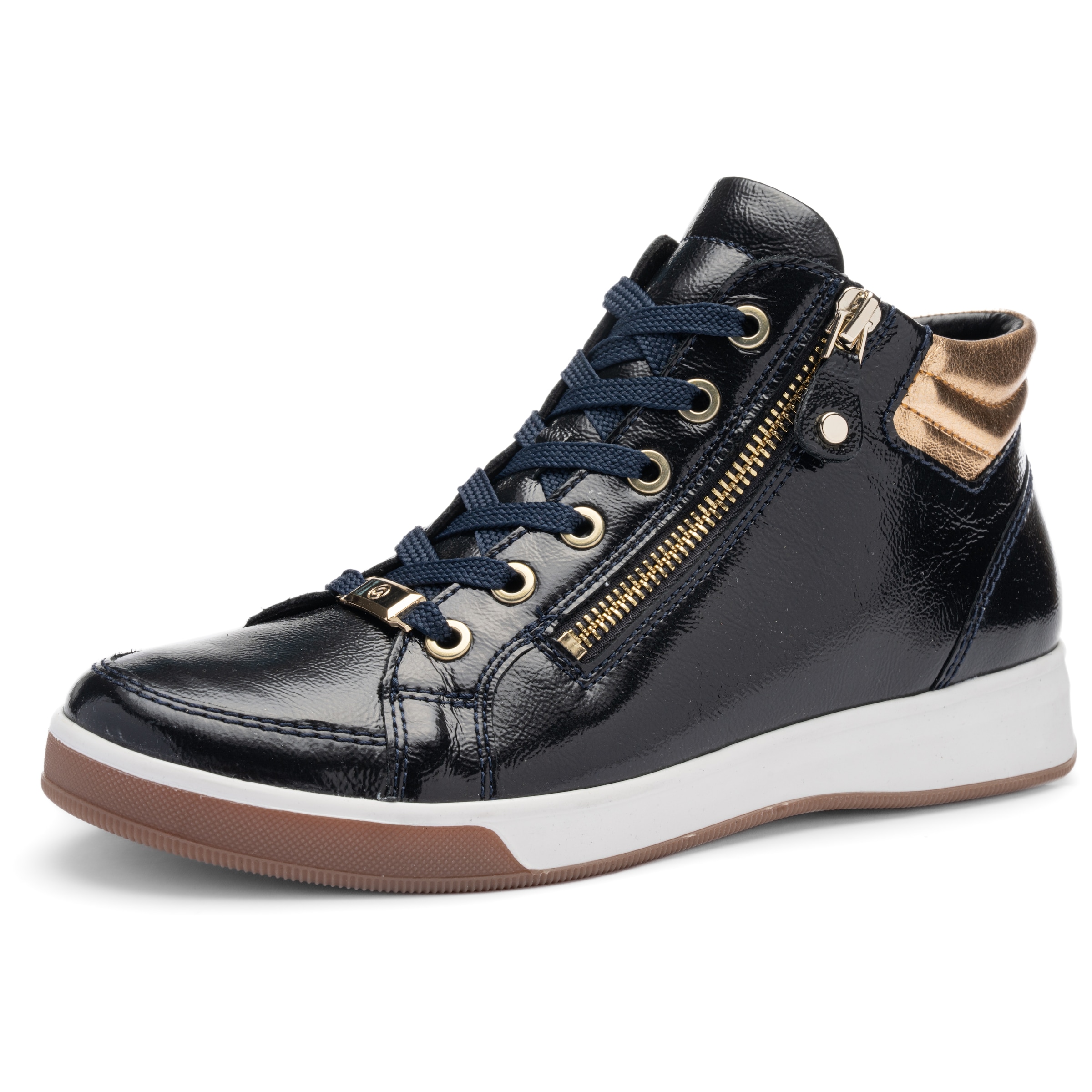 Image of Ara Sneakerboots "ROM" Hightop Sneaker, Schnürboots mit Kontrastbesätze