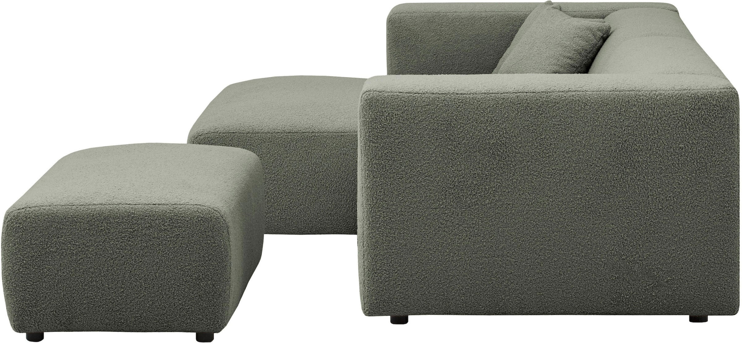 andas Polsterecke »BAKELS, Ecksofa-Set mit Hocker, L-Form mit Schlaffunktion«, Ecksofa-Set (incl. Hocker) im trendigen Megacord