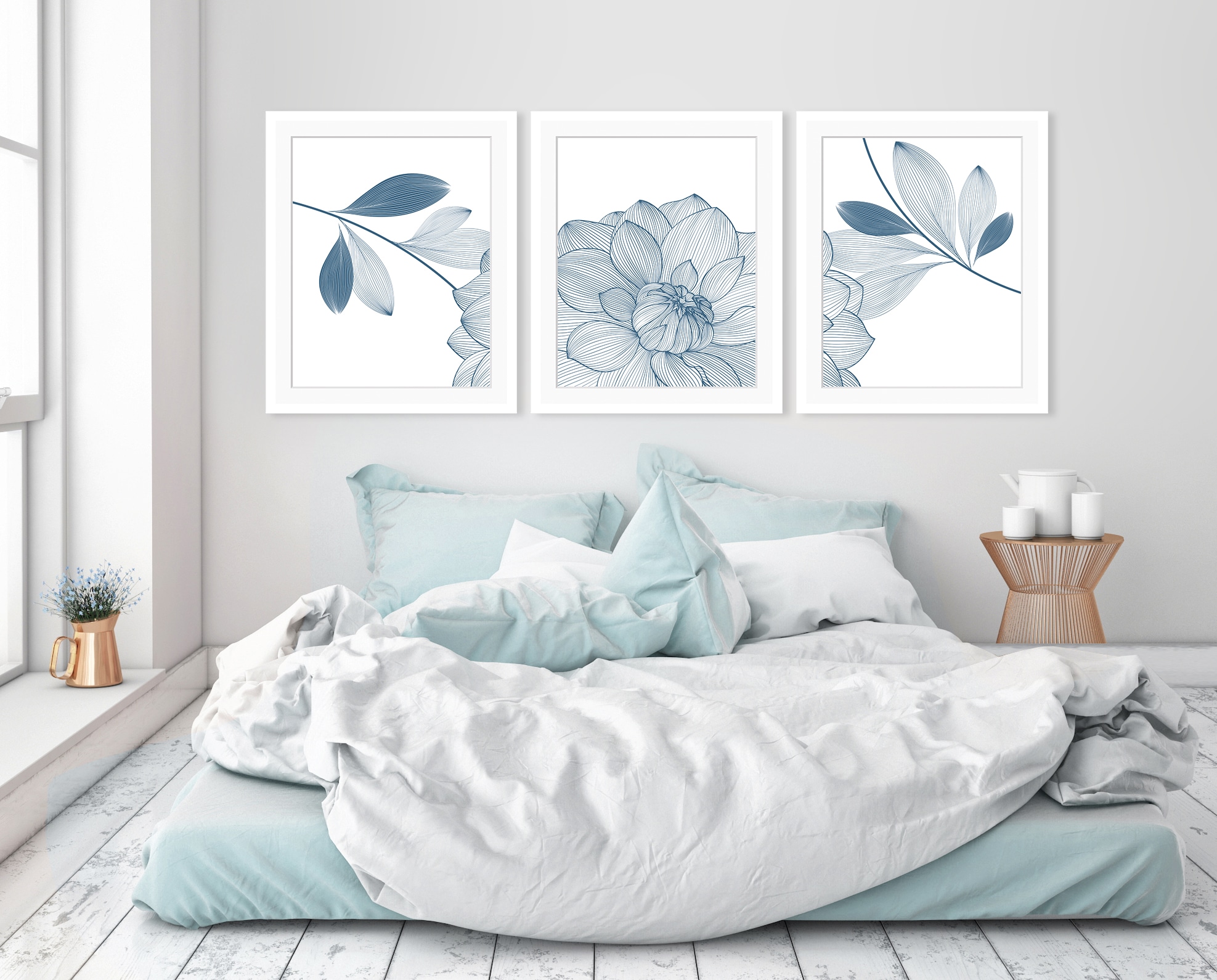 queence Image »Anja« Set,  Blumen, gerahmt