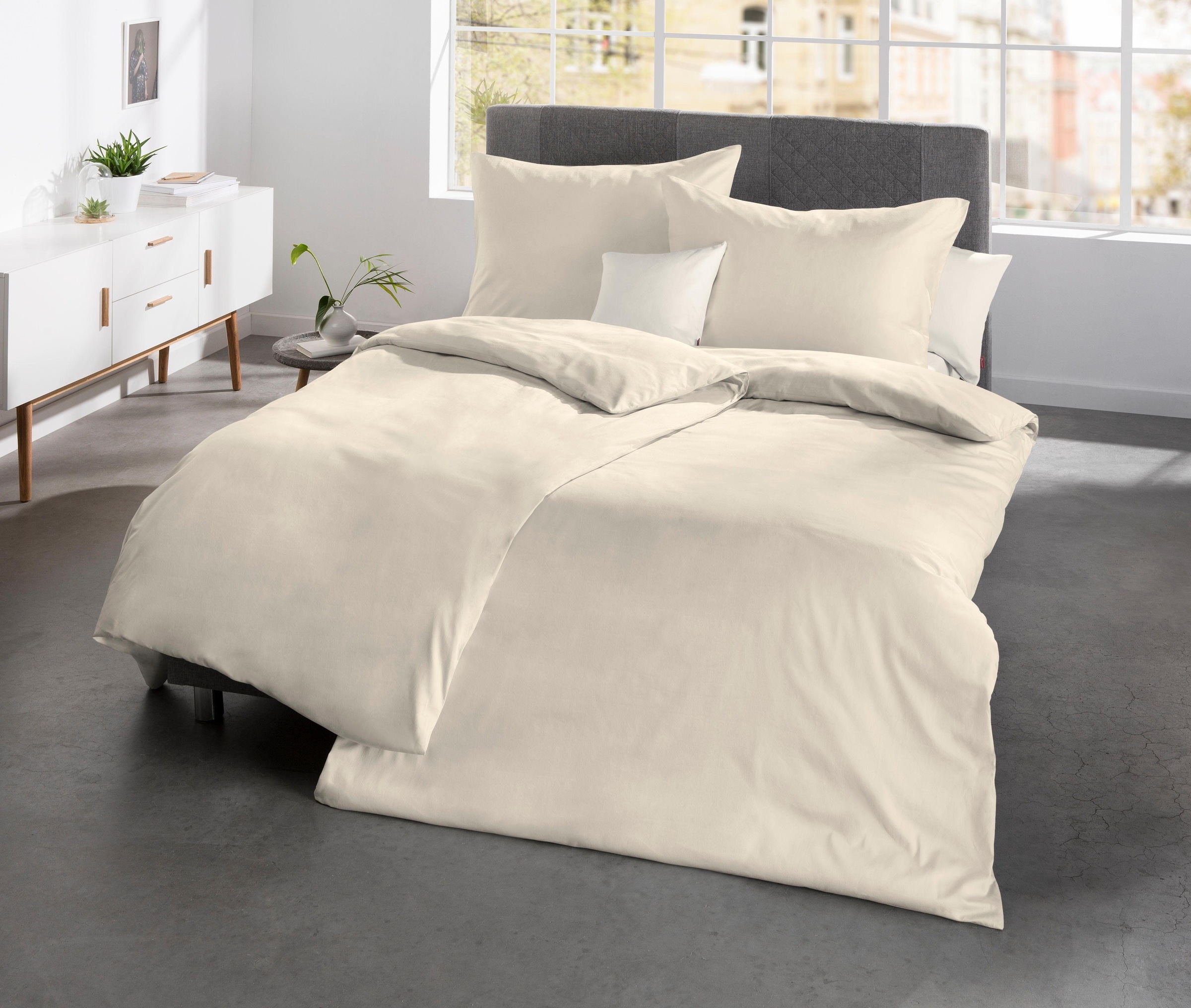 fleuresse Bettwäsche »Provence in Gr. 135x200, 155x220 oder 200x200 cm«, Halbleinen, 50% Baumwolle, 50% Leinen, Gr. 135x200, 155x220, 200x200cm