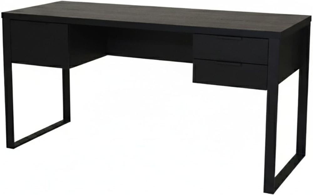 Jahnke Schreibtisch »LOOP D 150« Schreibtisch, Eiche-Optik, 3 Schubkästen, Metallrahmen, B:152,4 cm